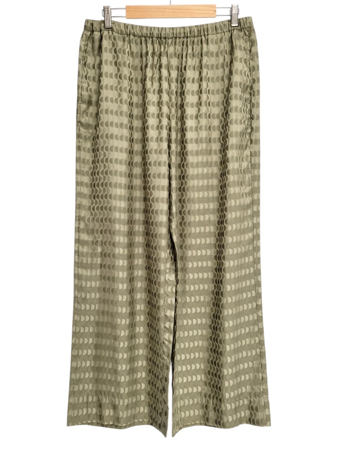 SEED HERITAGE Olive Green Geometric Jacquard Wide Leg Pants Size 14 — photo 1 of 7