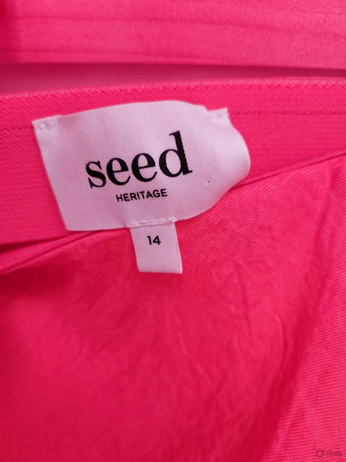 SEED HERITAGE Watermelon Pink Textured Bias Midi Skirt Size 14 — photo 5 of 6