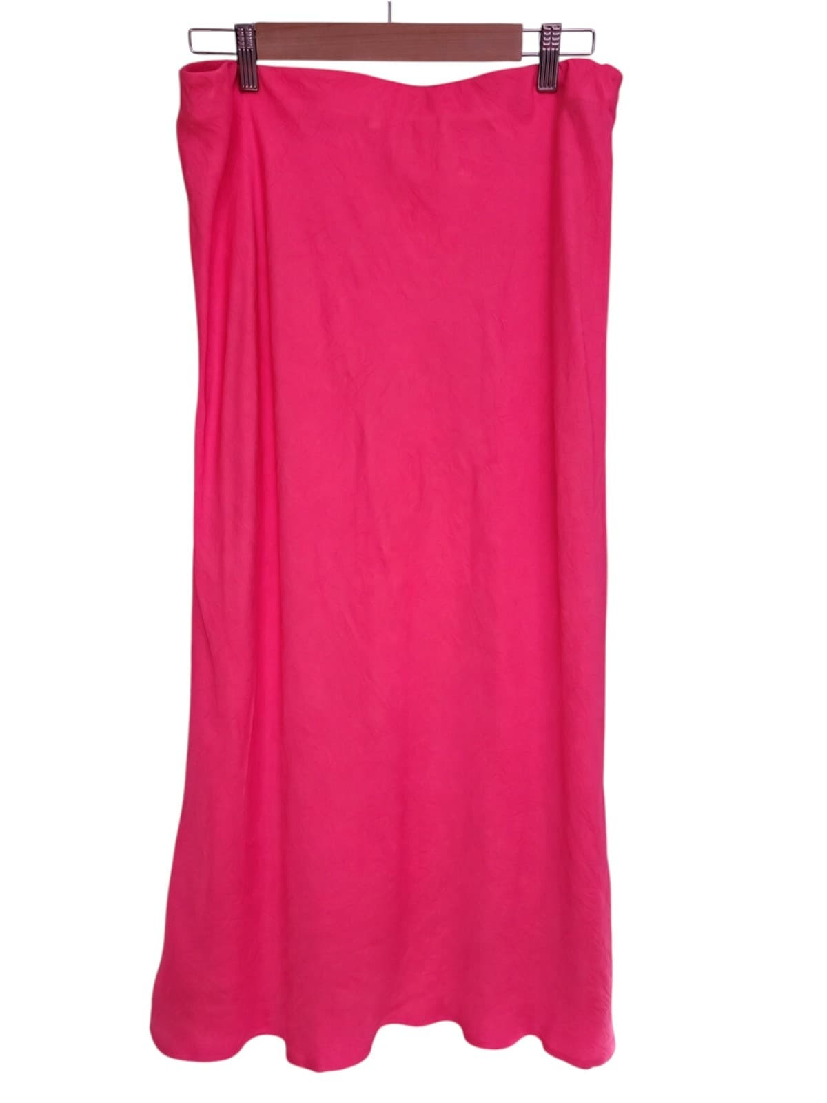SEED HERITAGE Watermelon Pink Textured Bias Midi Skirt Size 14 — photo 1 of 6