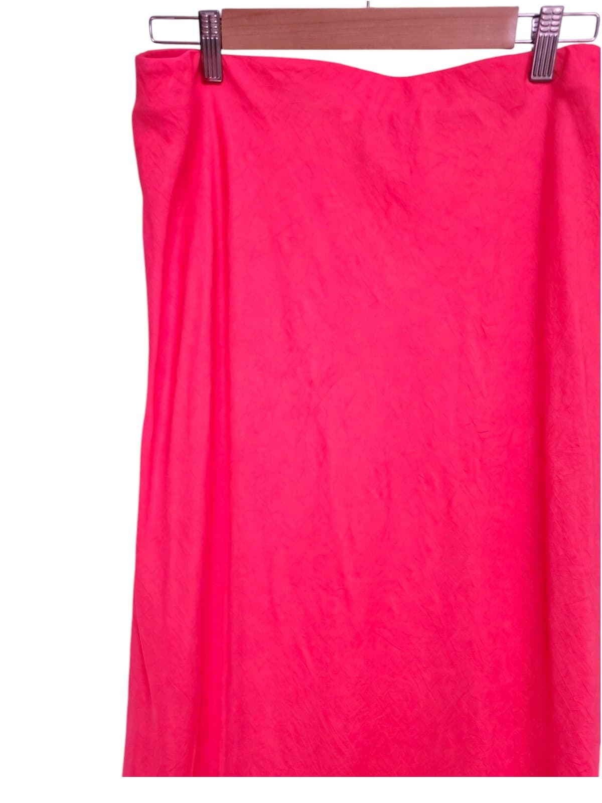 SEED HERITAGE Watermelon Pink Textured Bias Midi Skirt Size 14 — photo 2 of 6