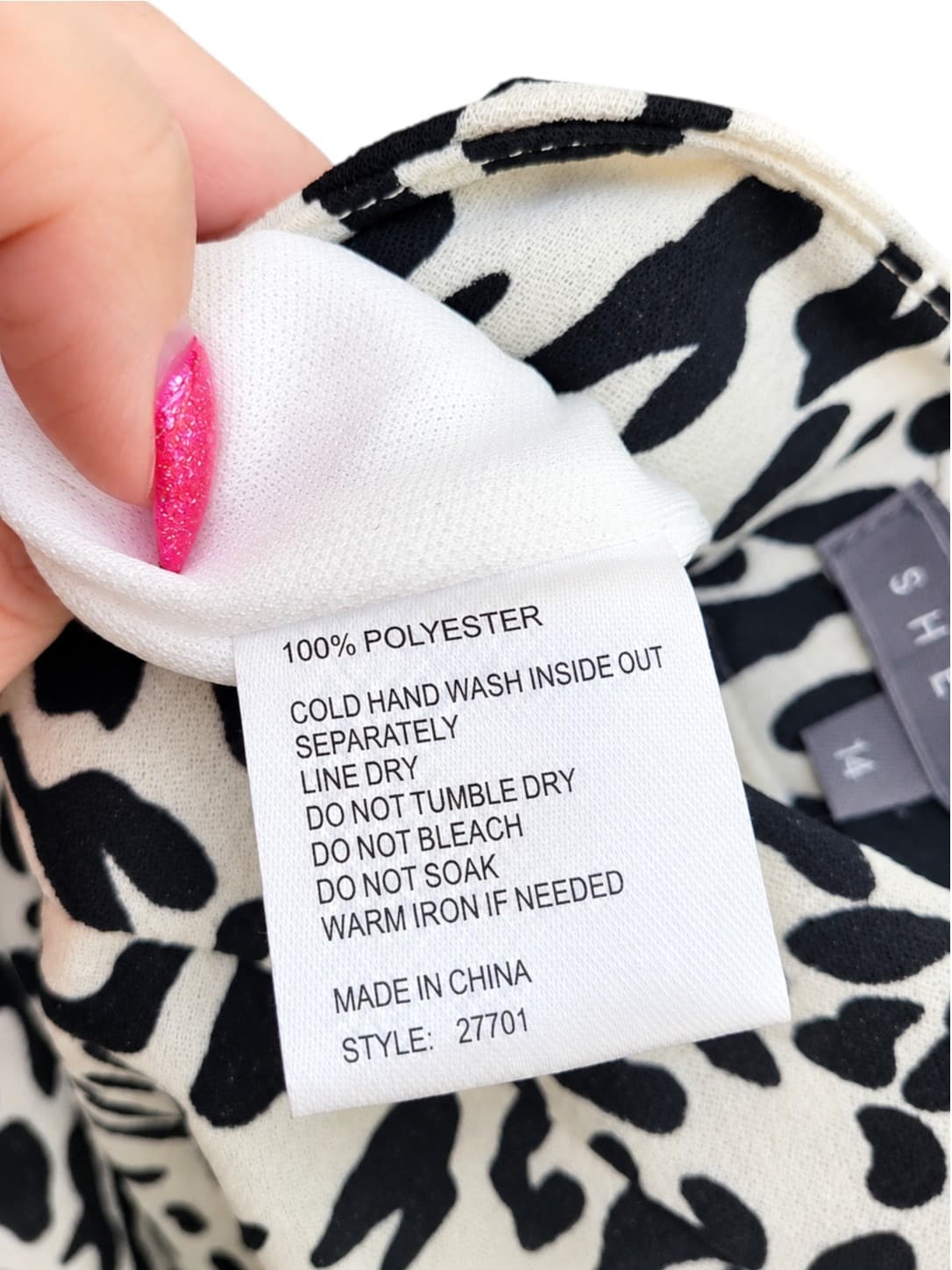 SHEIKE Black White Leopard Print Front Zip Pencil Midi Skirt Size 14 — photo 7 of 7