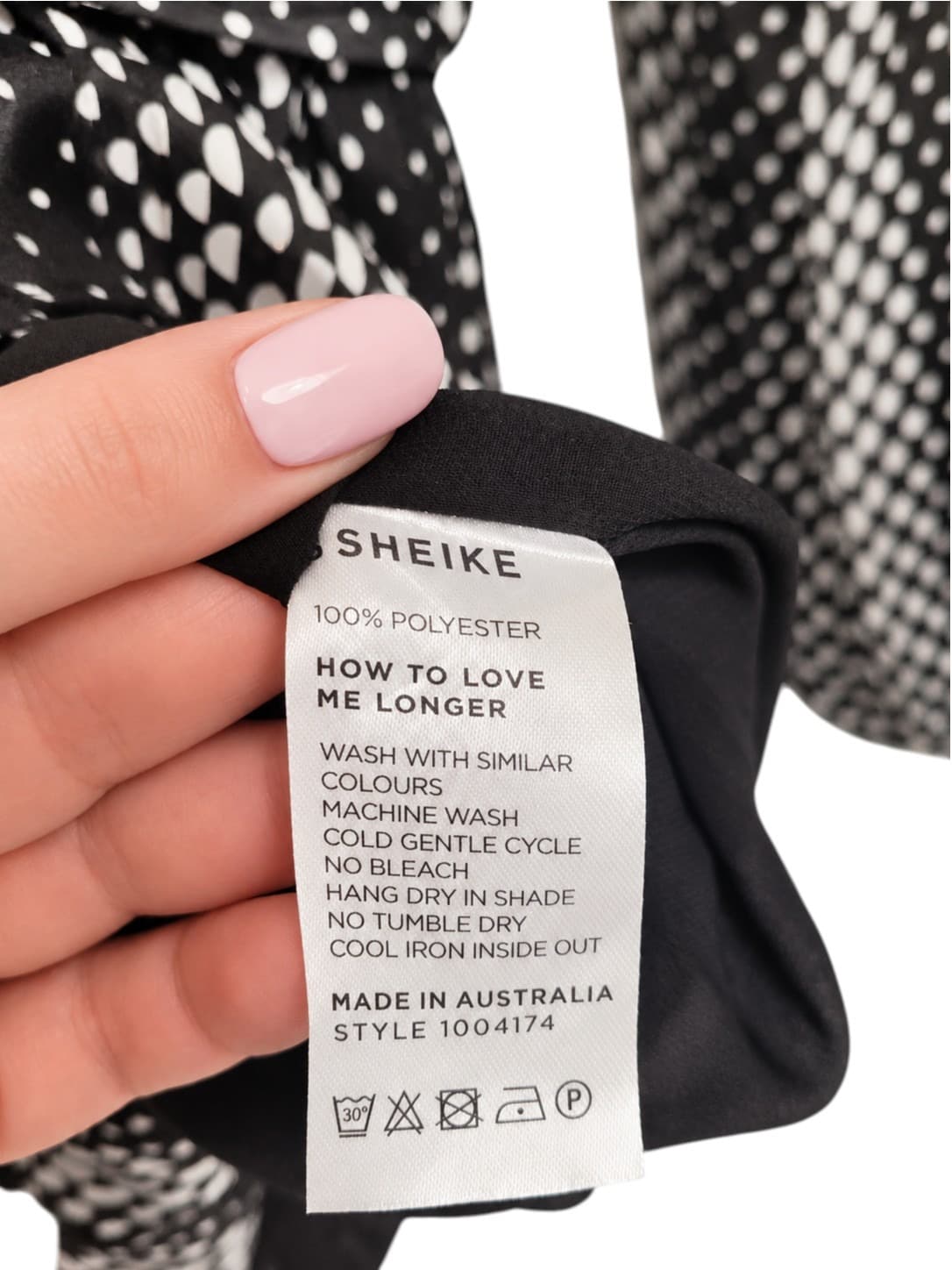 SHEIKE Black White Polka Dot Ruffle Mini Dress Balloon Sleeve Size 14 — photo 6 of 7
