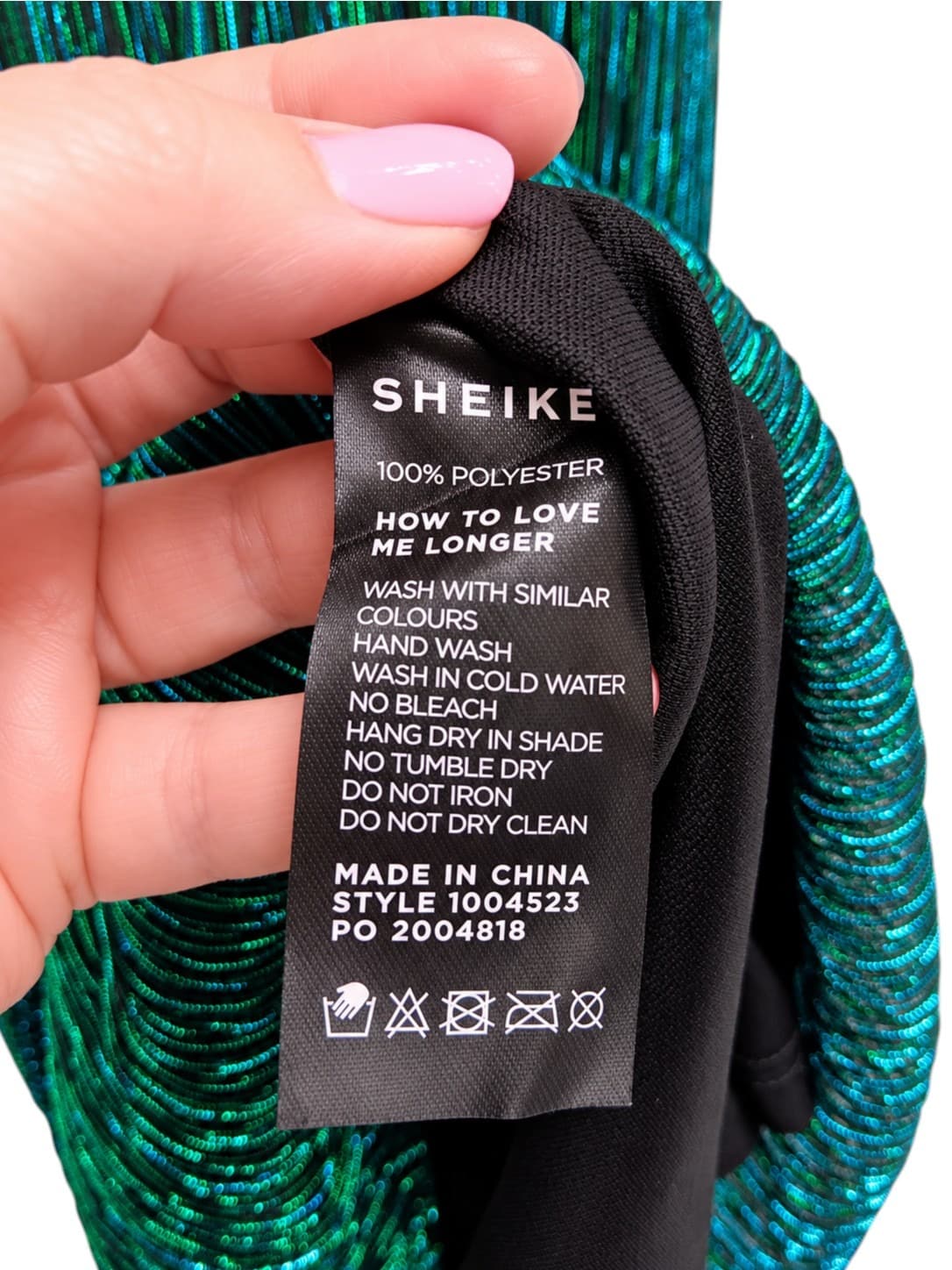 SHEIKE Millenium Dress Size 6 Green Metallic Pleated Cut Out Midi Evening — photo 9 of 9