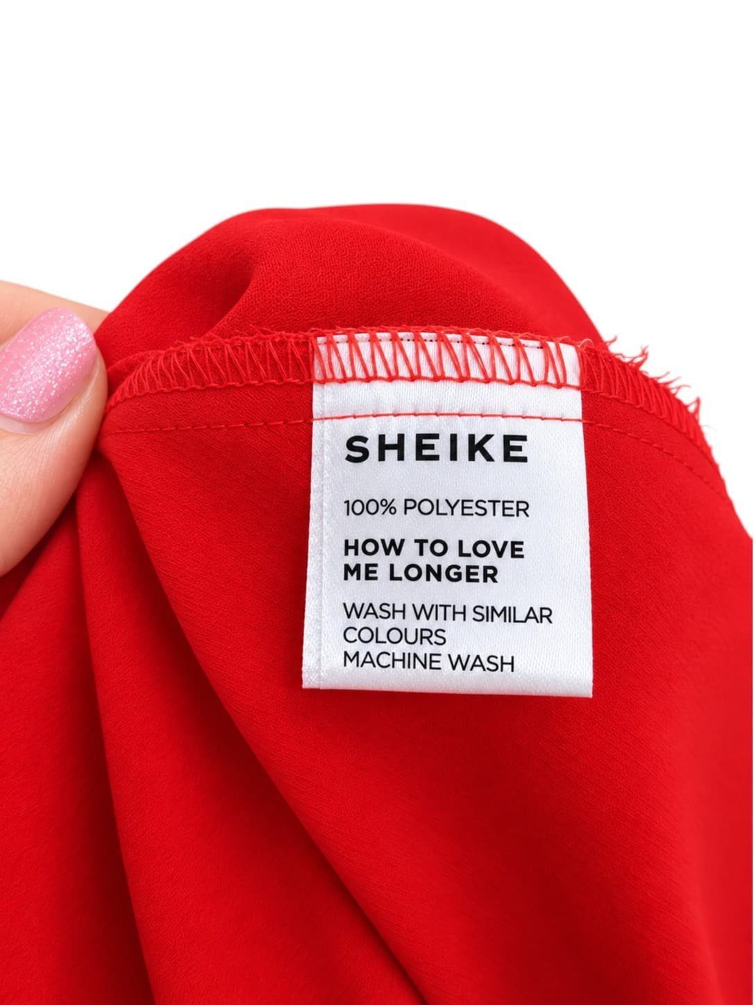 SHEIKE Red Wrap Style Mini Dress Balloon Sleeve Tie Waist Size 8 — photo 7 of 7