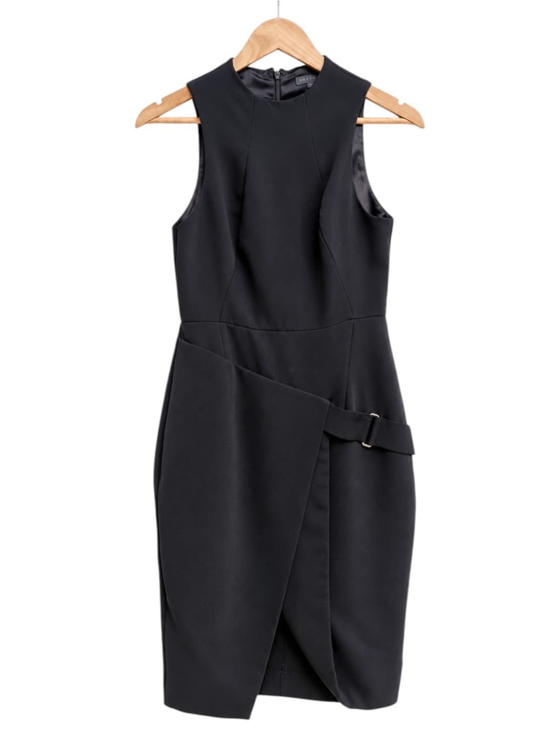 SHEIKE Womens Dress Size 10 Black Sleeveless Wrap Front Buckle Cocktail Mini — photo 1 of 7