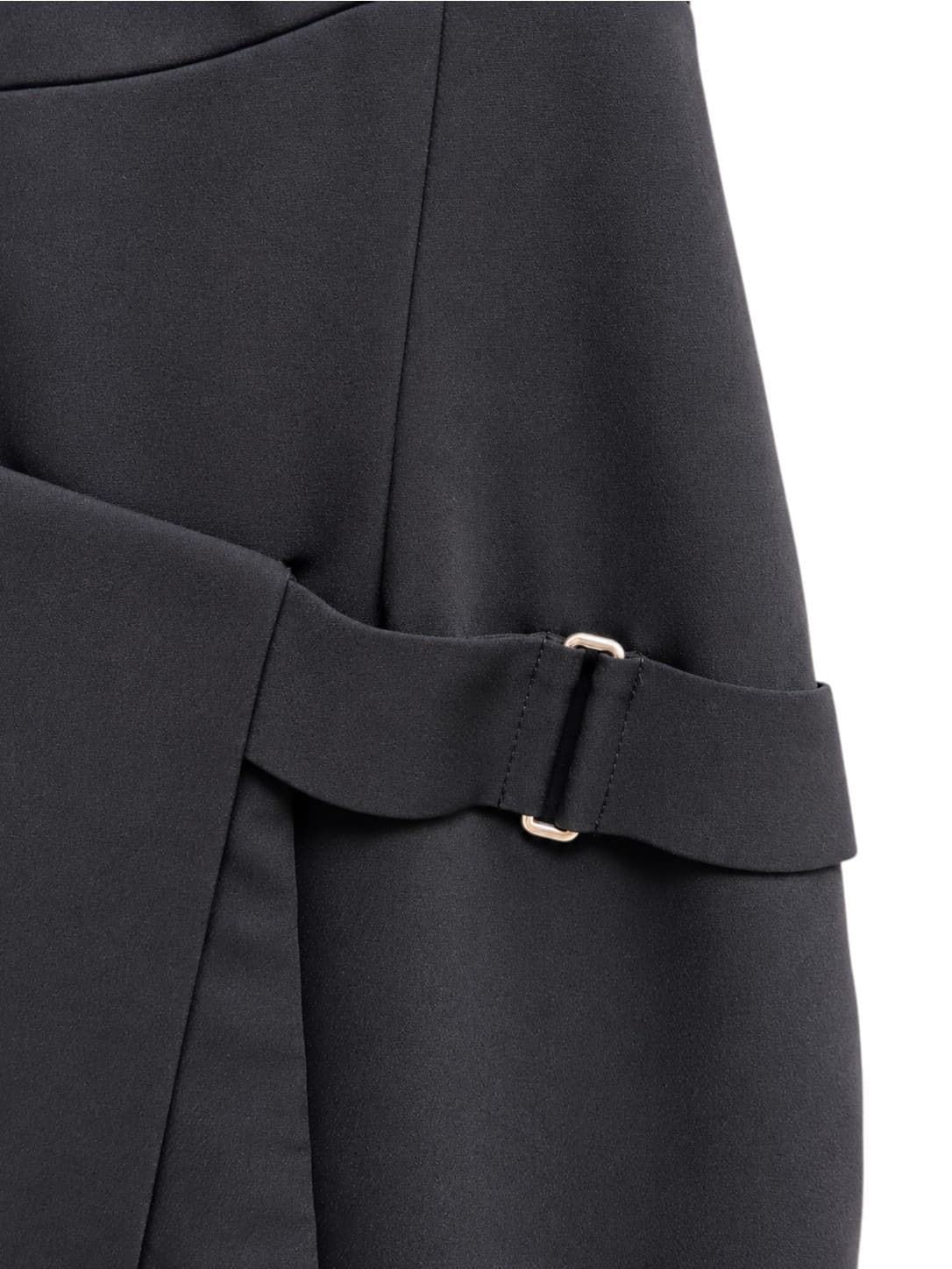 SHEIKE Womens Dress Size 10 Black Sleeveless Wrap Front Buckle Cocktail Mini — photo 3 of 7