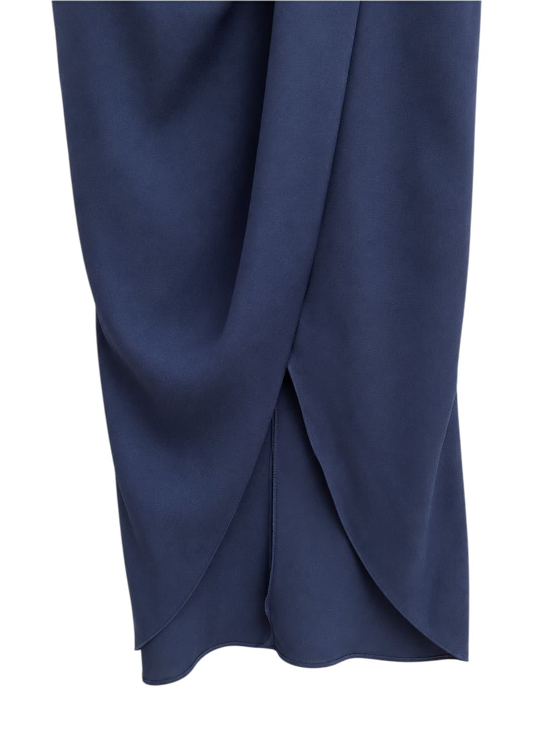 Shona Joy Womens Maxi Dress Size 8 Navy Blue Draped Tulip Hem Formal Evening — photo 4 of 9
