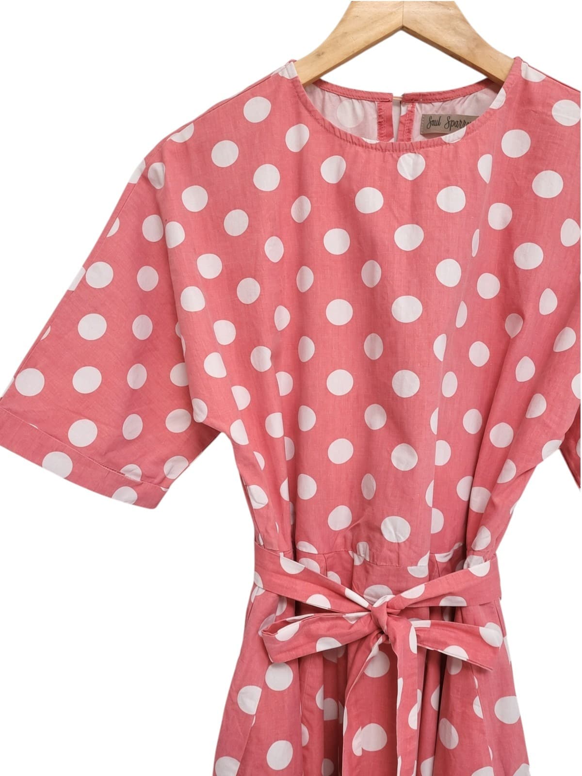 SOUL SPARROW Pink Polka Dot Dress Pinup Vintage style Size S — photo 3 of 5