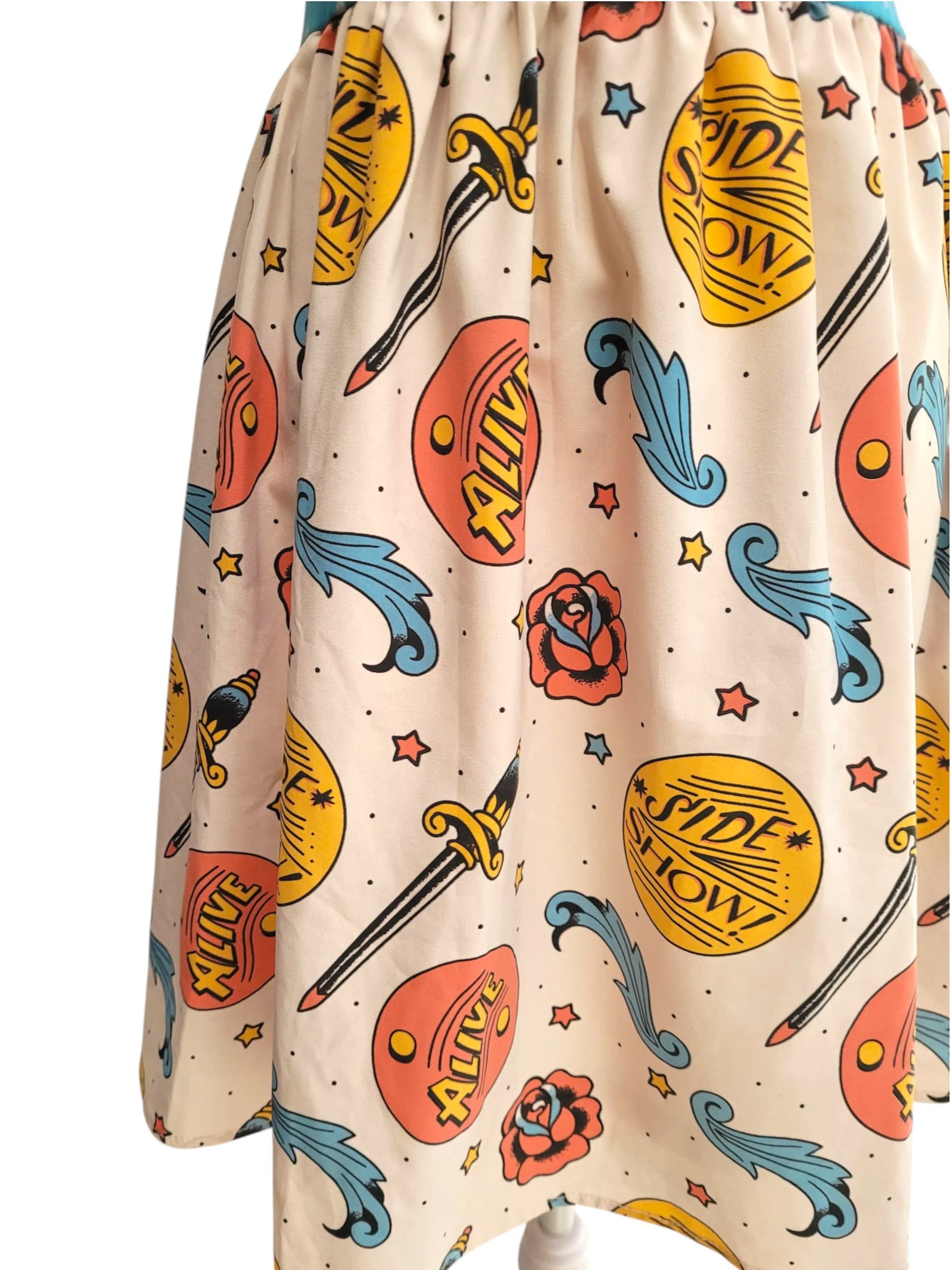 SOURPUSS Sideshow Alive Polka Dot Pinup Rockabilly Dress M — photo 6 of 9