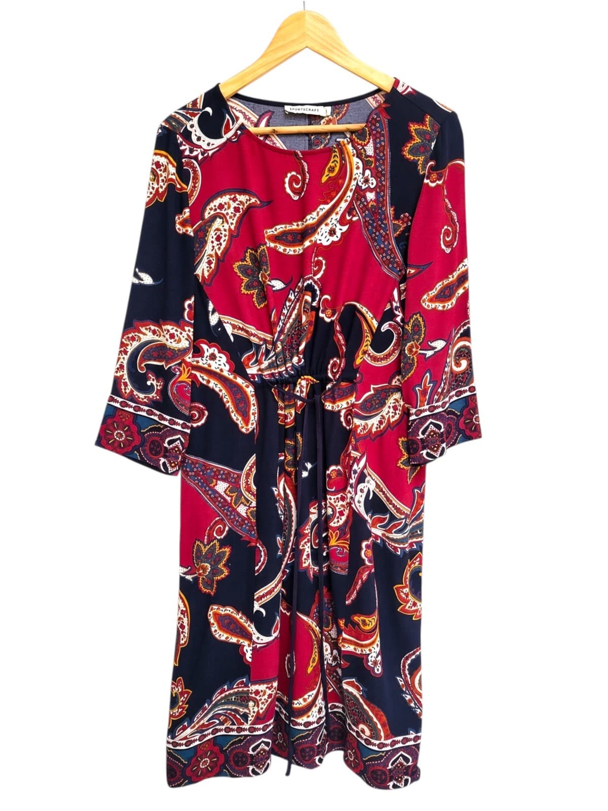 Sportscraft Paisley Print Long Sleeve Dress Size 10 — photo 1 of 5