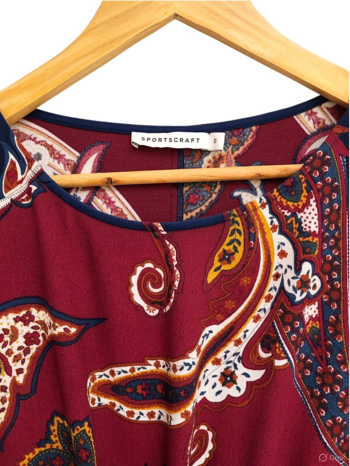 Sportscraft Paisley Print Long Sleeve Dress Size 10 — photo 5 of 5
