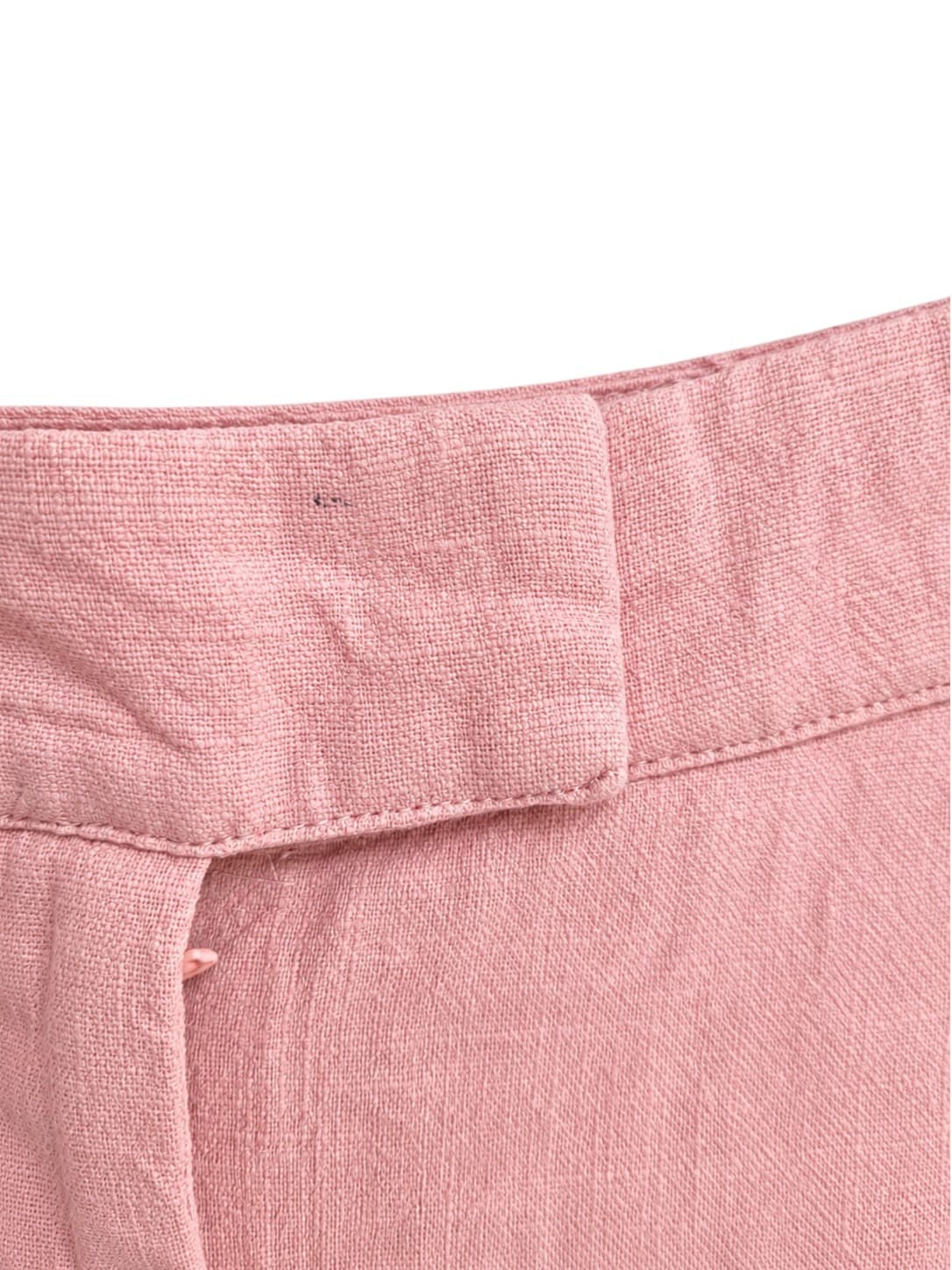 Sportsgirl Pink Ramie Cotton Wide Leg Pants Womens 18 Pleated Trousers — photo 3 of 7