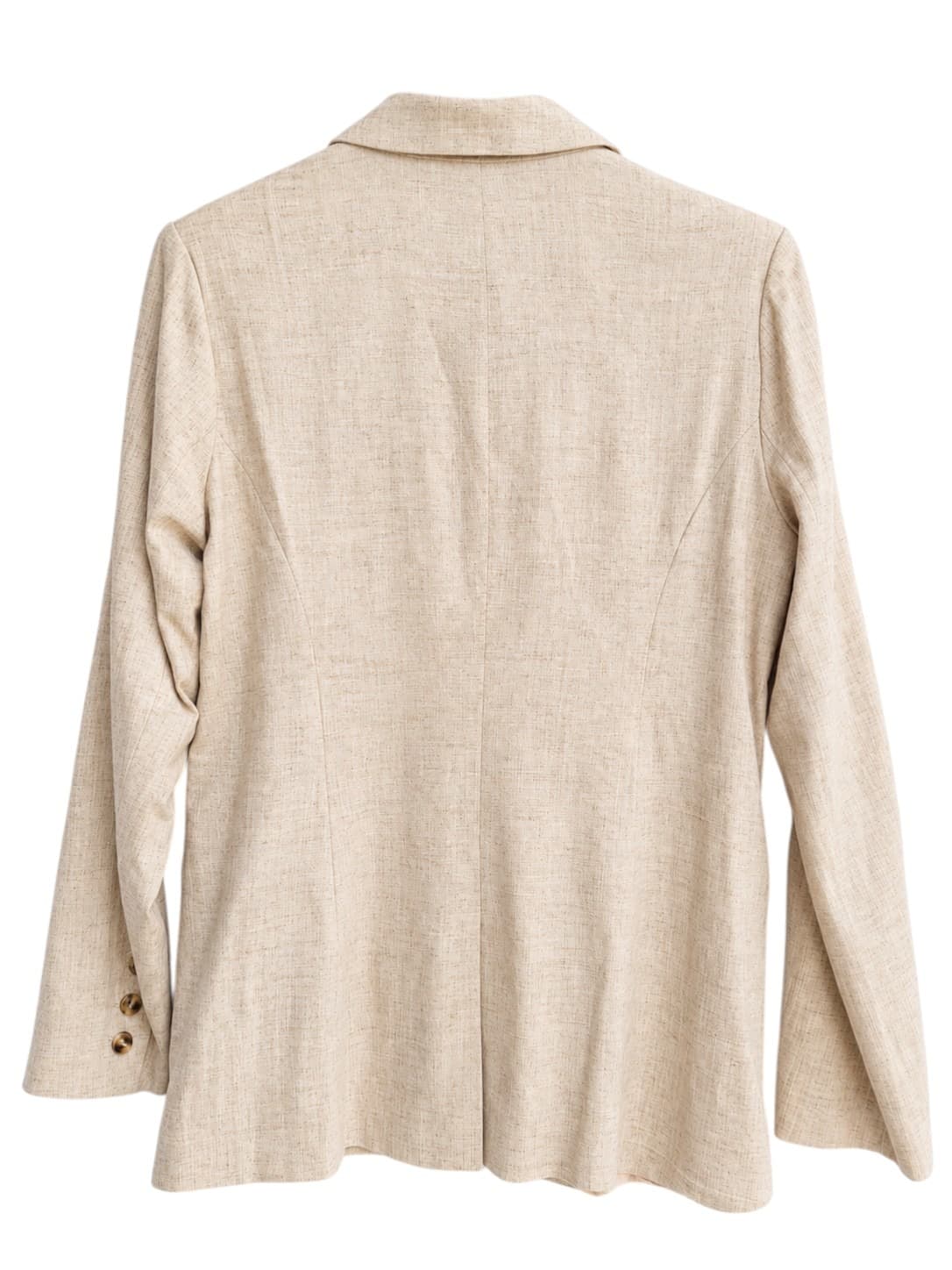 STAPLE THE LABEL Oatmeal Beige Textured Single Breasted Blazer Size 10 — photo 4 of 6