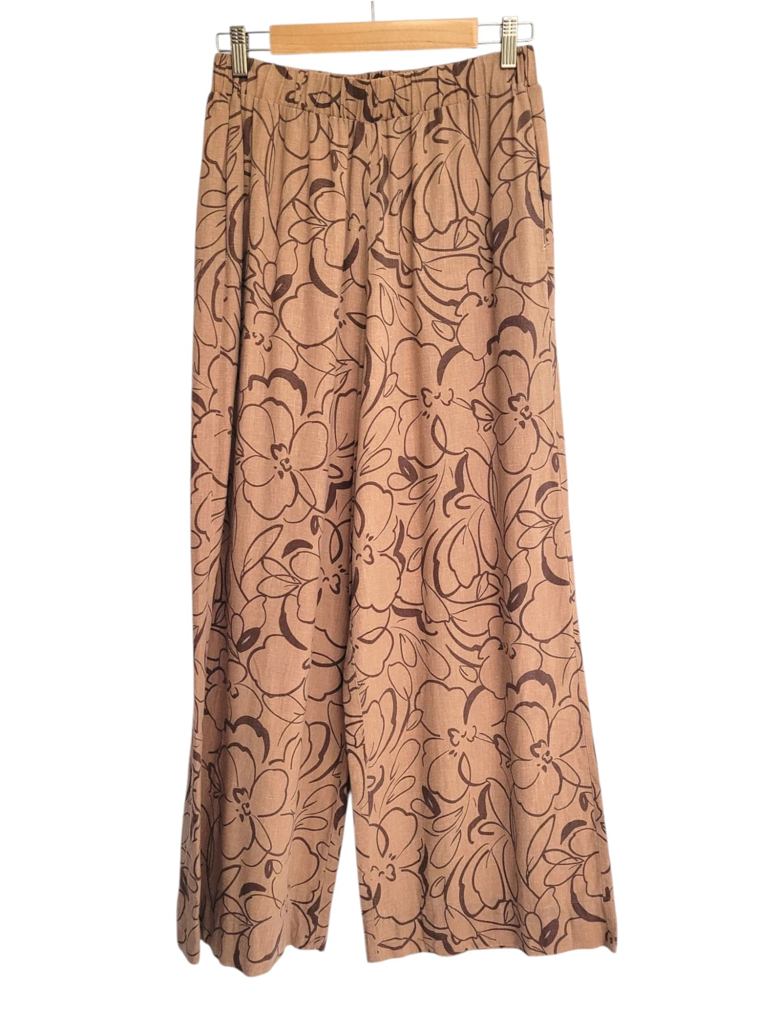 STAPLE THE LABEL Quinn Floral Linen Cotton Wide Leg Pants Size 12 — photo 2 of 4