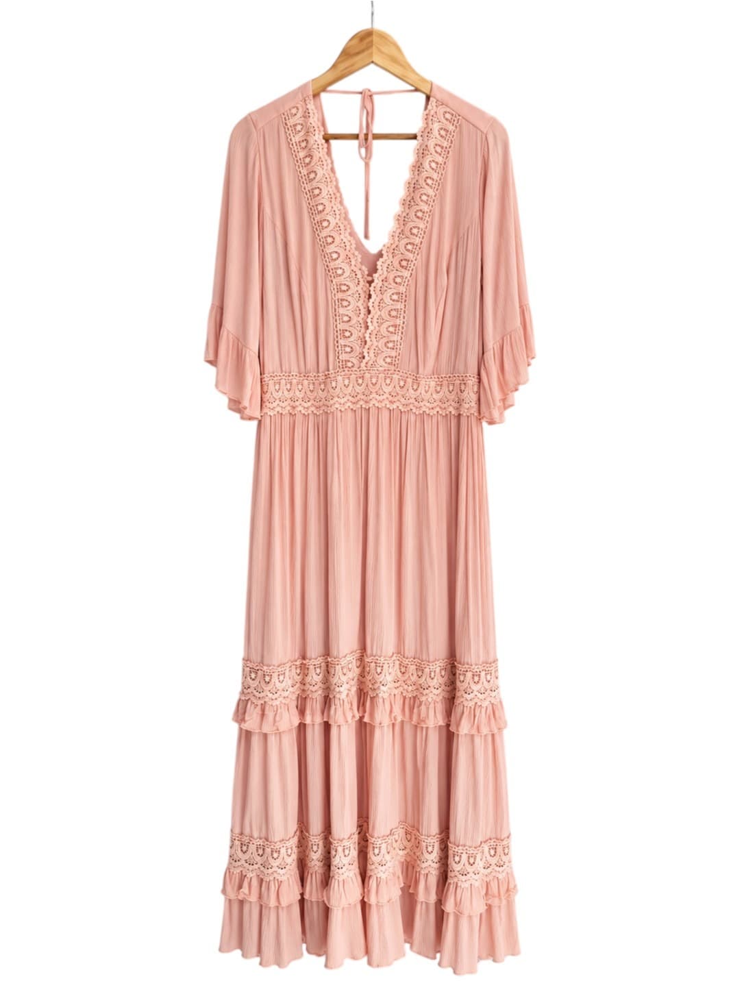 Starling Reine Endless Lace PLUS SIZE Maxi Dress Peach Pink AU 16 S BNWT — photo 2 of 9