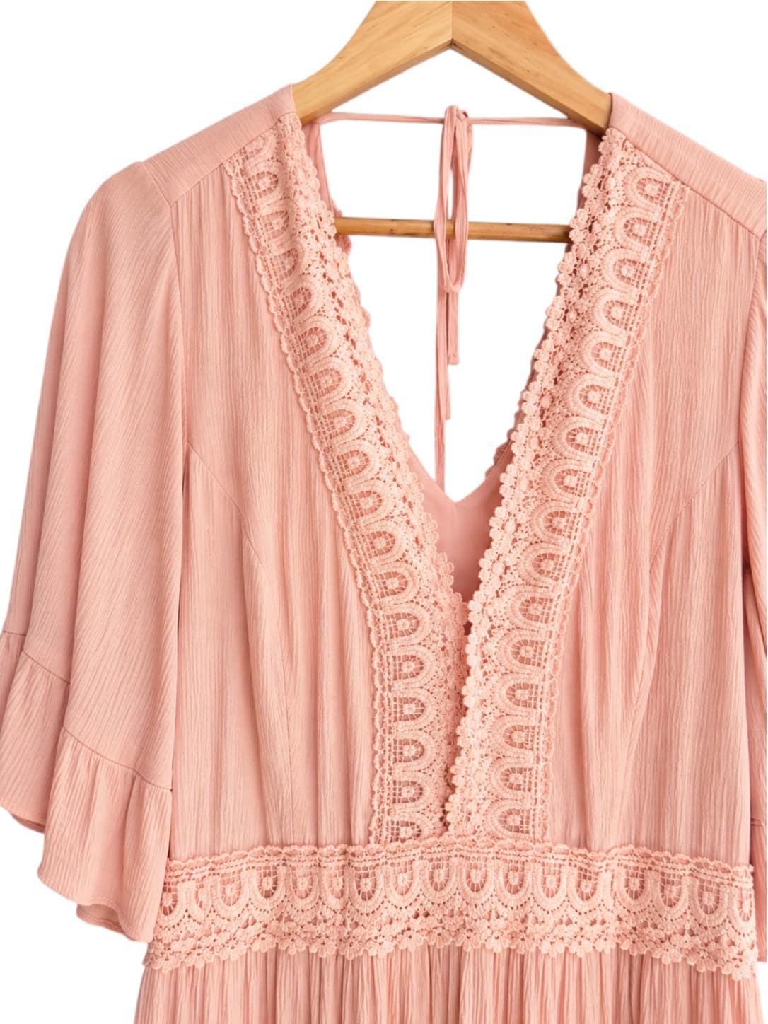 Starling Reine Endless Lace PLUS SIZE Maxi Dress Peach Pink AU 16 S BNWT — photo 1 of 9