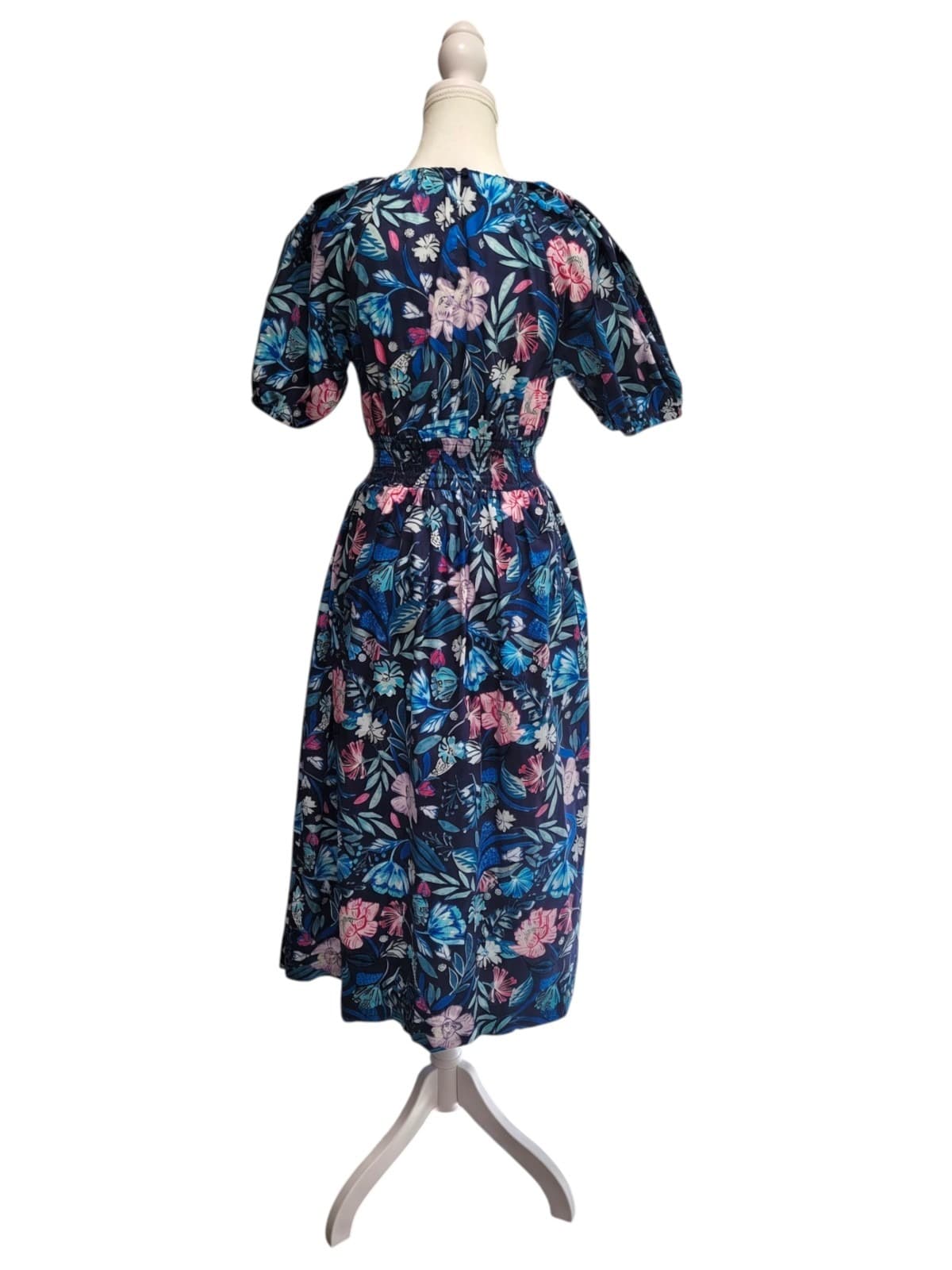Stella Floral Print Midi Dress Blue Size 8 — photo 4 of 6