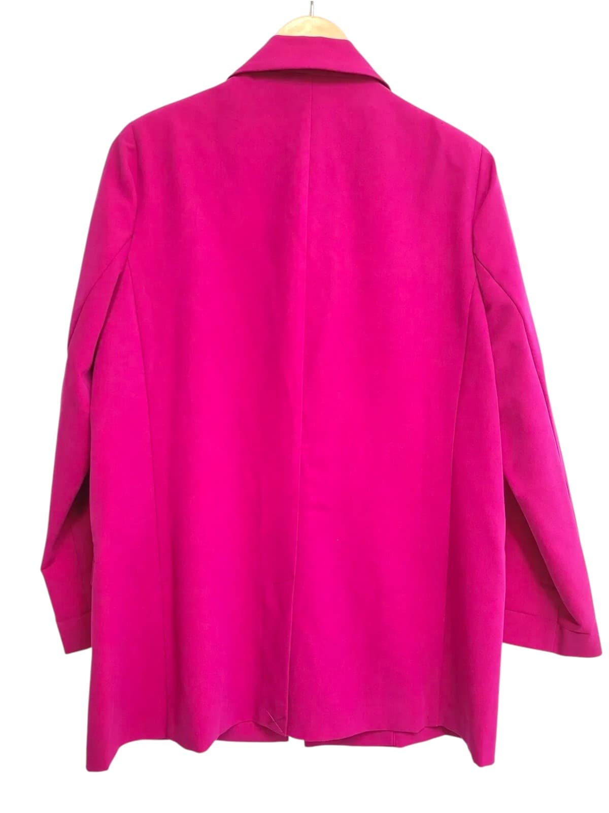 SUZANNE GRAE Bright Pink Oversized Boxy Single Breasted Blazer Size S — photo 3 of 4
