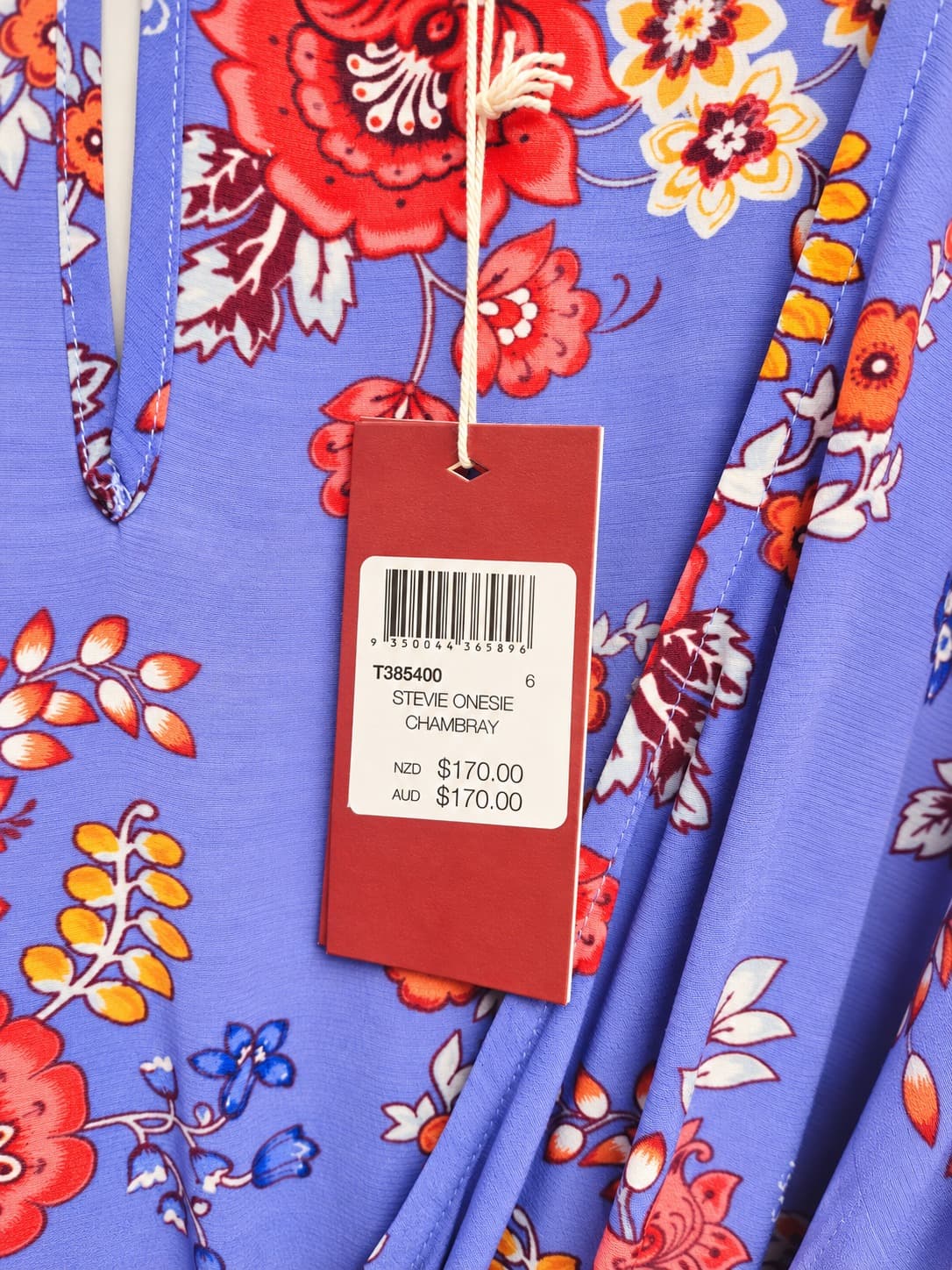 Tigerlily Stevie Onesie Floral Playsuit Purple Tie Waist BNWT Womens Size 6 — photo 8 of 9