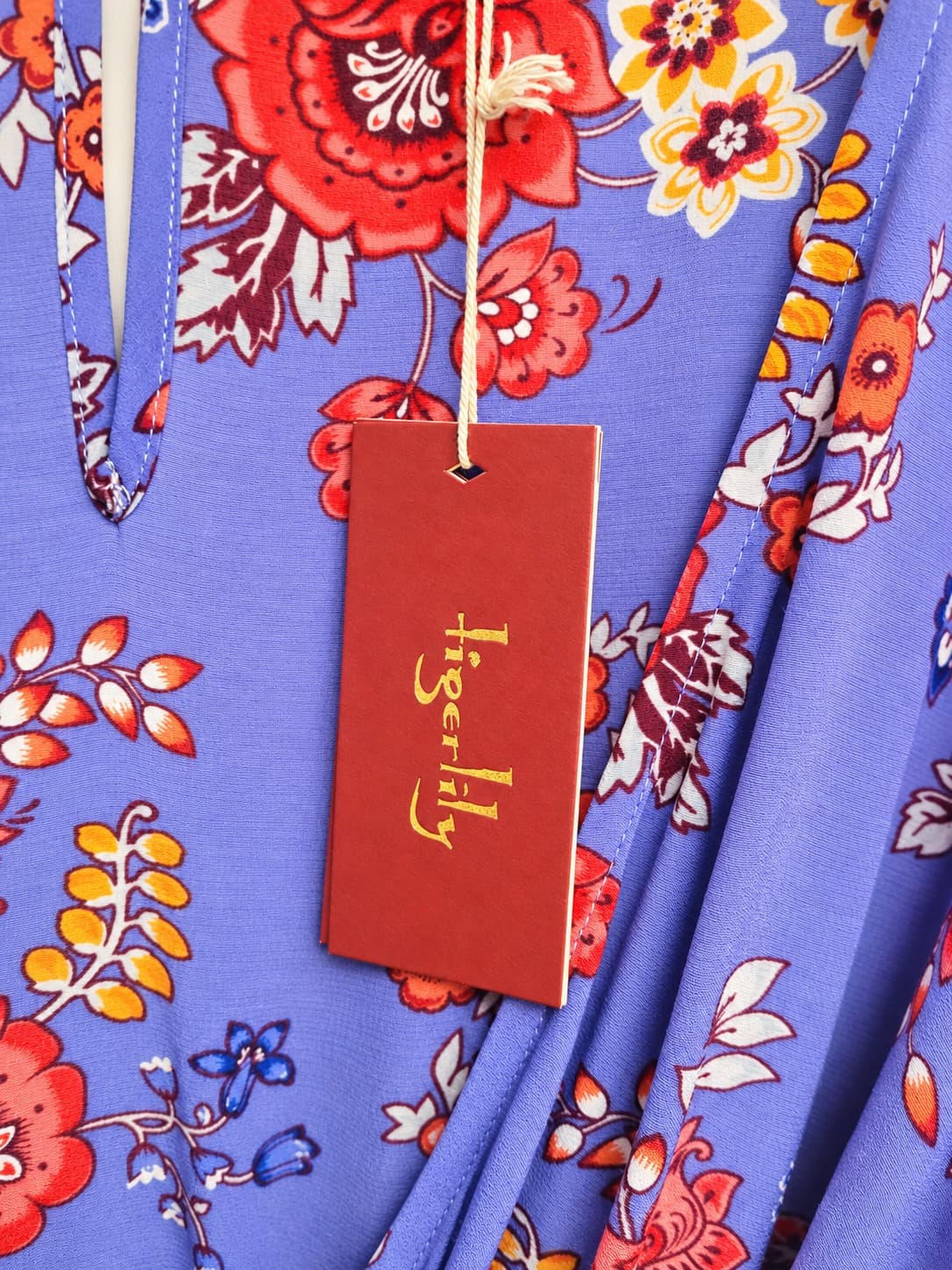 Tigerlily Stevie Onesie Floral Playsuit Purple Tie Waist BNWT Womens Size 6 — photo 7 of 9