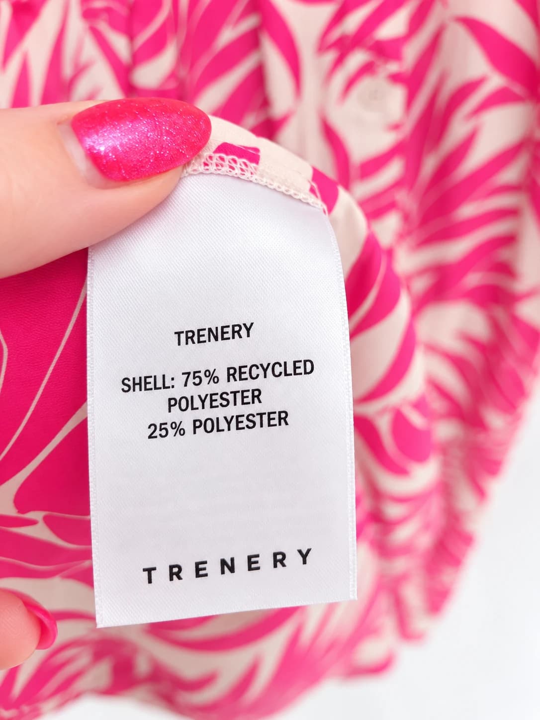 TRENERY Pink Stone Leaf Print Oversized Midi Dress Size 6 — photo 8 of 8