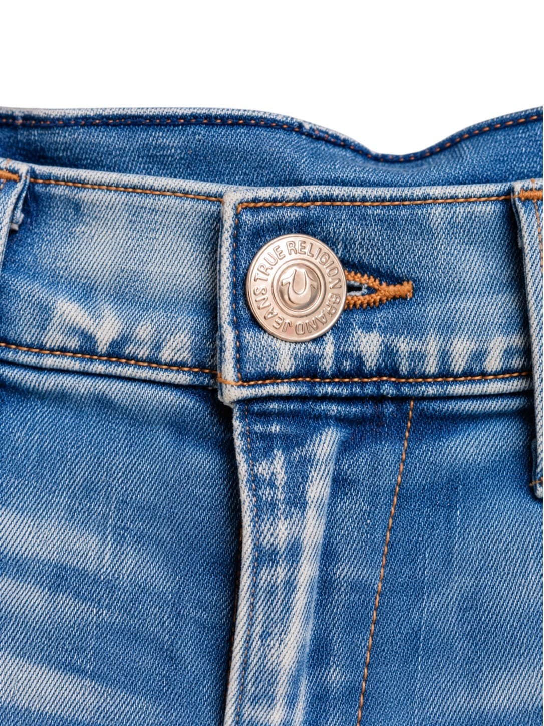 True Religion Womens Denim Mini Skirt Size 27 Blue Distressed Y2K Made USA — photo 3 of 9
