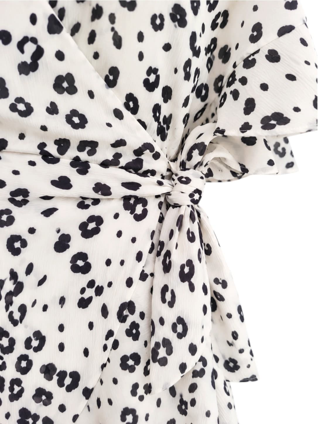 Tussah White And Black Animal Print Wrap Dress Size 8 — photo 4 of 8