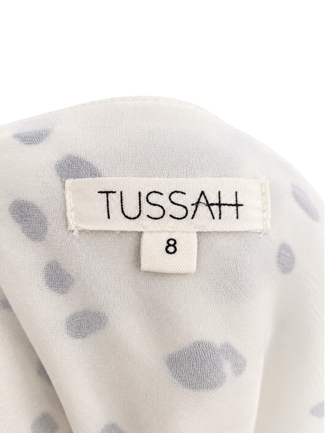 Tussah White And Black Animal Print Wrap Dress Size 8 — photo 8 of 8