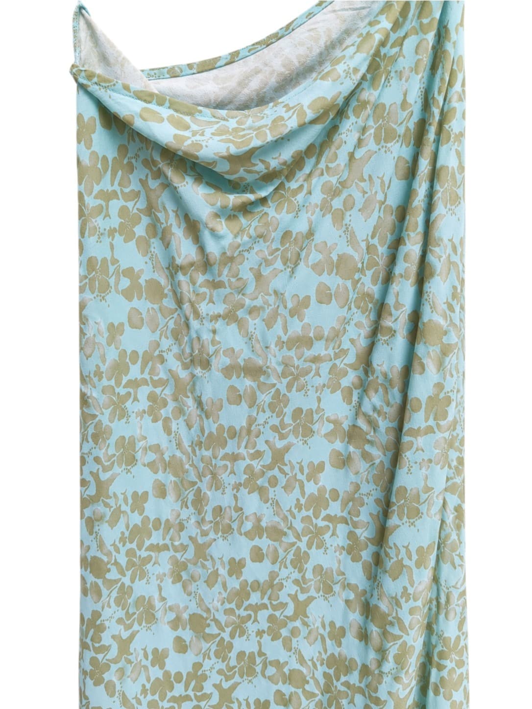 VRG GRL One Shoulder Midi Dress Floral Cut Out Blue Women's 4 — photo 6 of 9