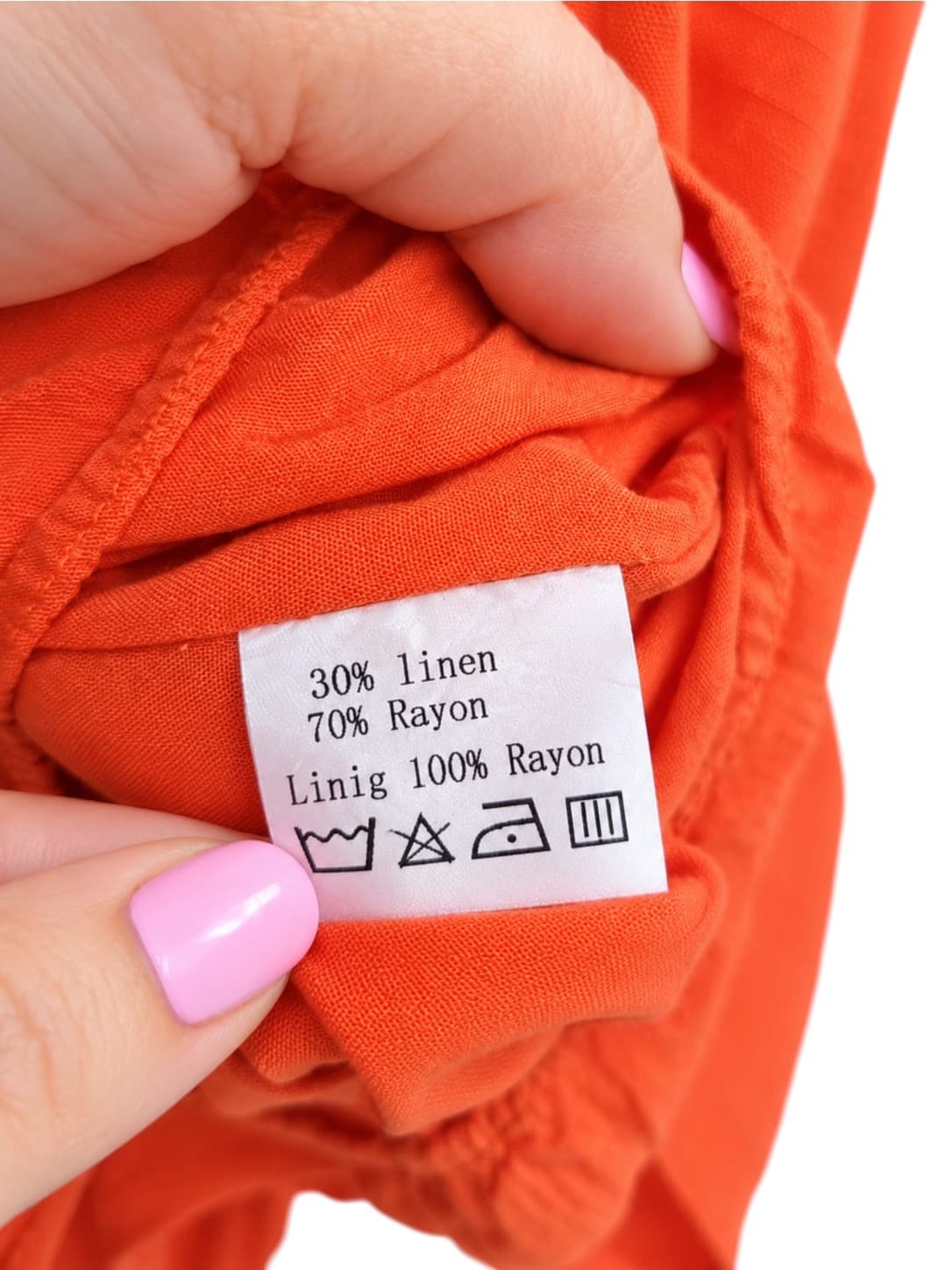 Whyte Valentyne Womens Mini Dress Size 10 Orange Linen Blend Side Cut Out — photo 6 of 6