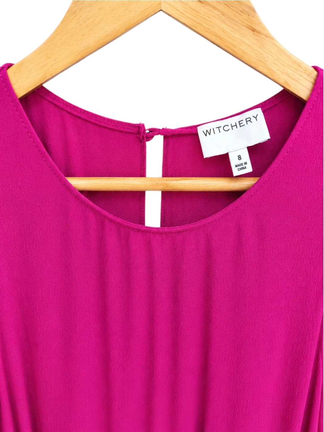 WITCHERY Magenta Sleeveless Tiered Maxi Dress Size 8 — photo 4 of 7