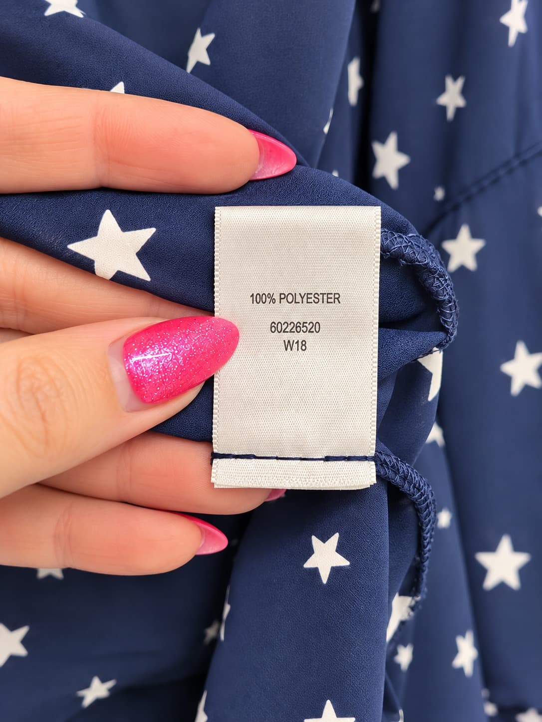 Witchery Star Print Ruffle Sleeve Blouse Navy Women's Size 10 — photo 7 of 7