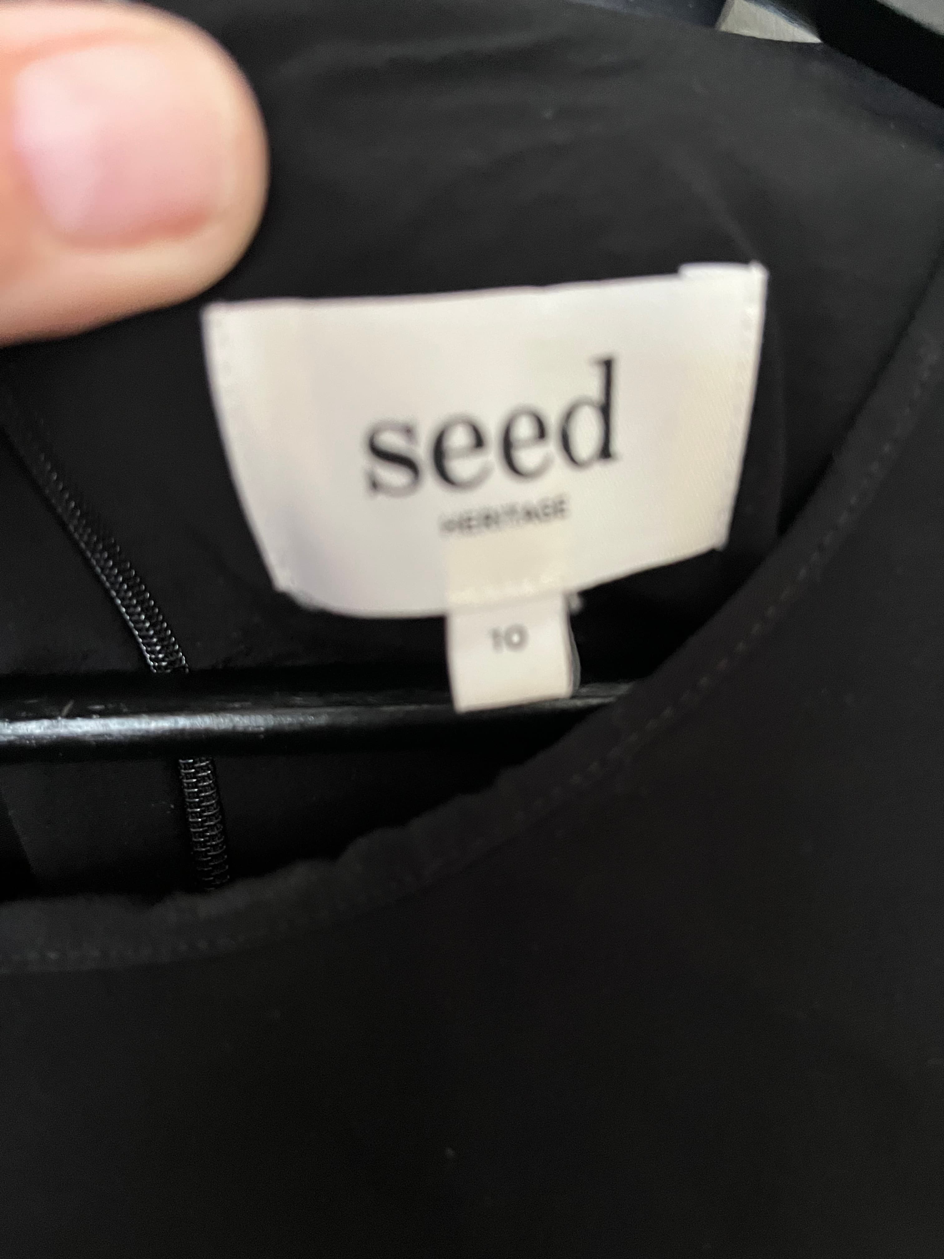 Black Seed Long Sleeve Shift Dress Size 10 — photo 5 of 5