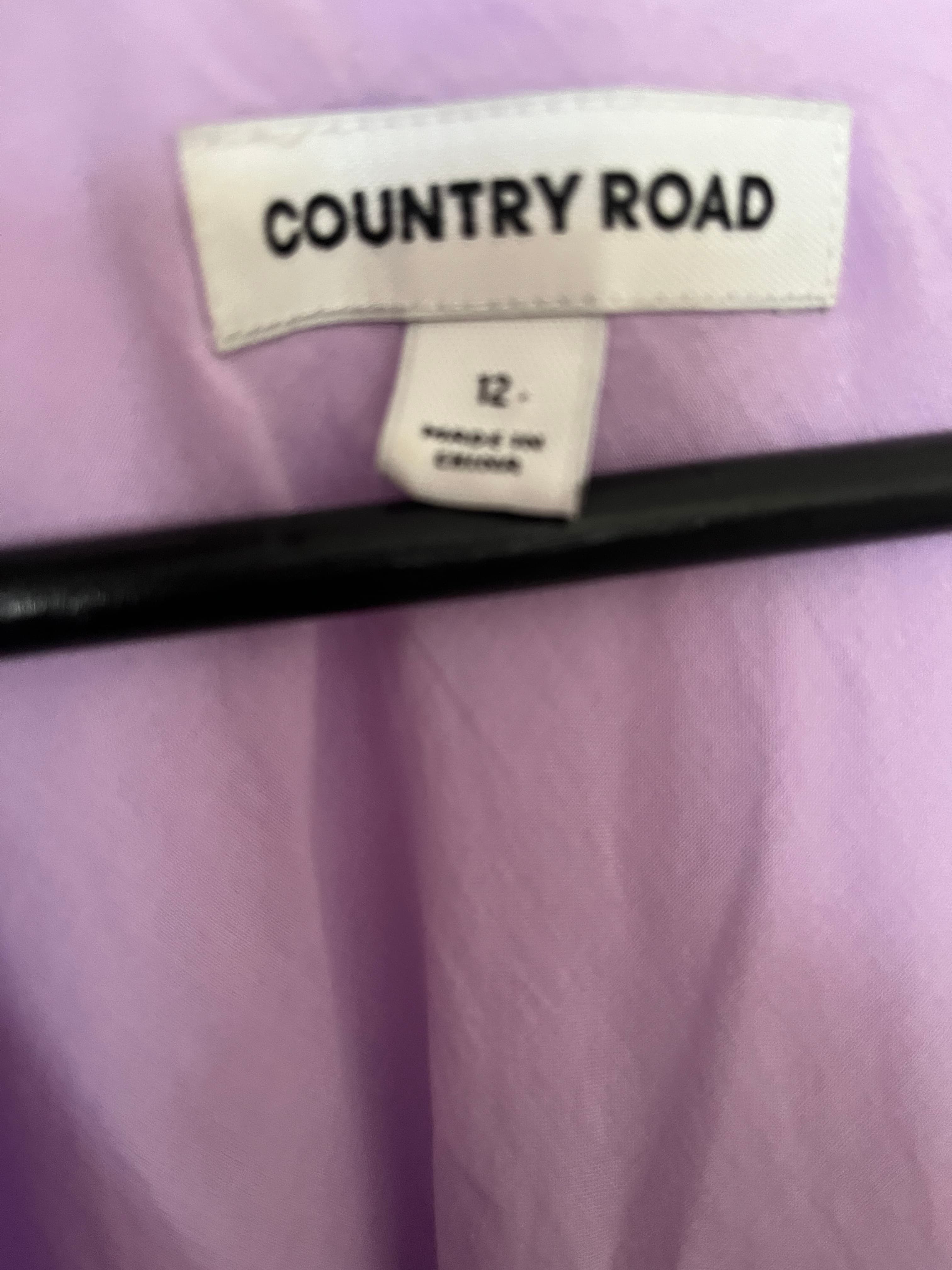 Country Road Lilac V-Neck Long Sleeve Smocked Waist Midi Dress Size 12 — photo 6 of 6