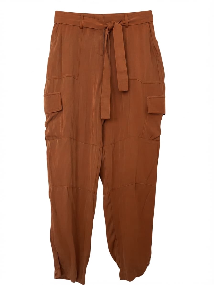 Country Road Rust Silk Blend Cargo Jogger Pants Size 12 — photo 1 of 6