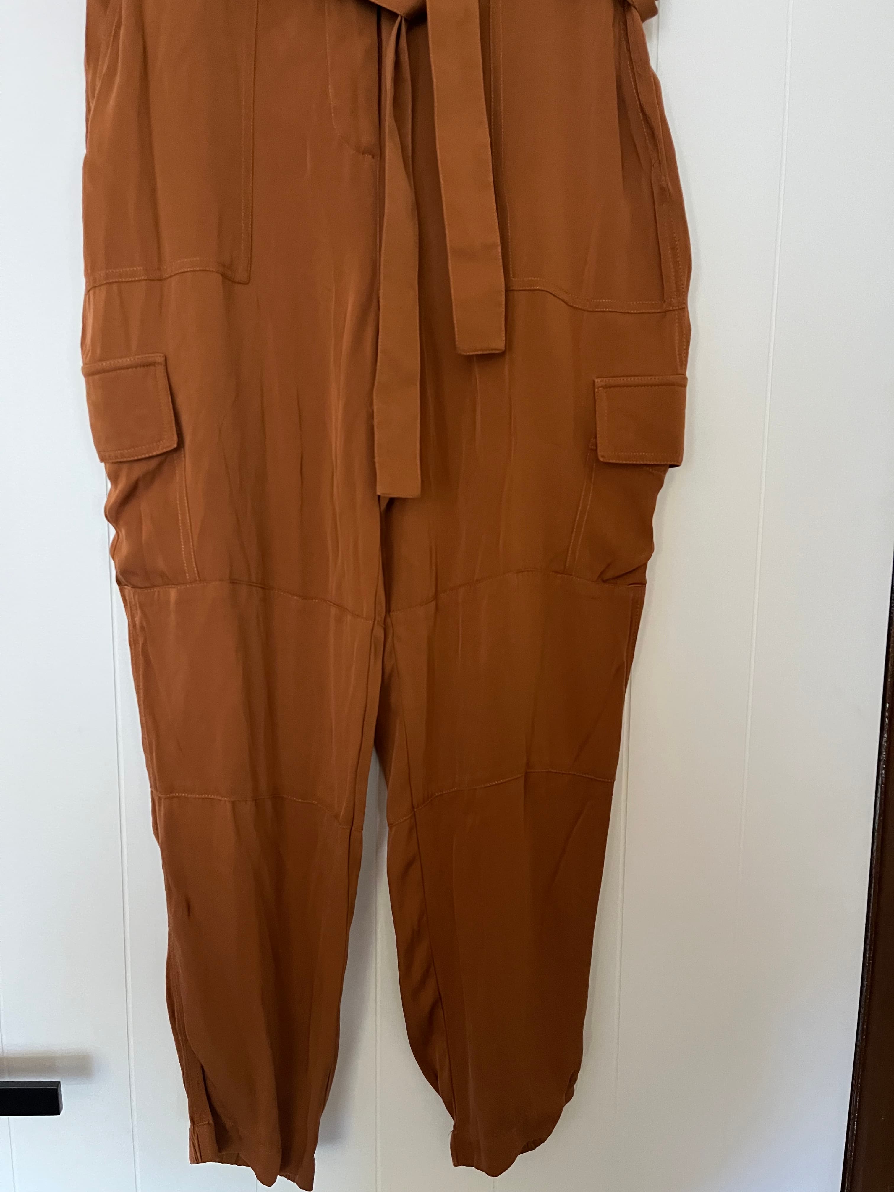 Country Road Rust Silk Blend Cargo Jogger Pants Size 12 — photo 2 of 6