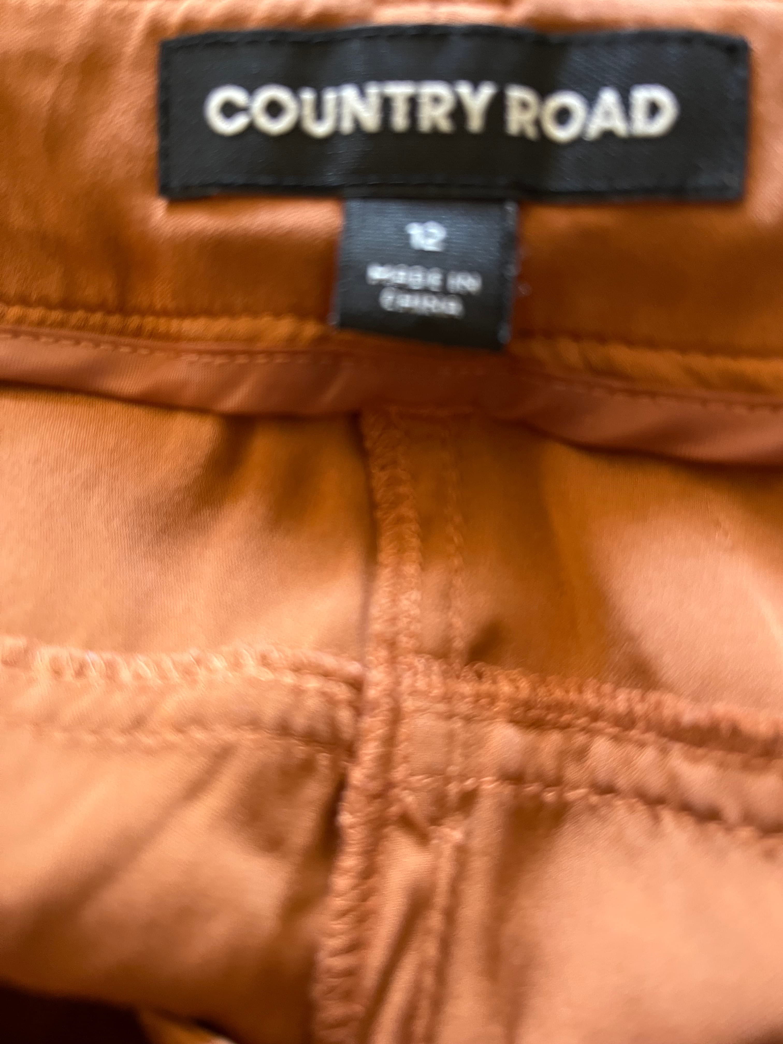 Country Road Rust Silk Blend Cargo Jogger Pants Size 12 — photo 5 of 6