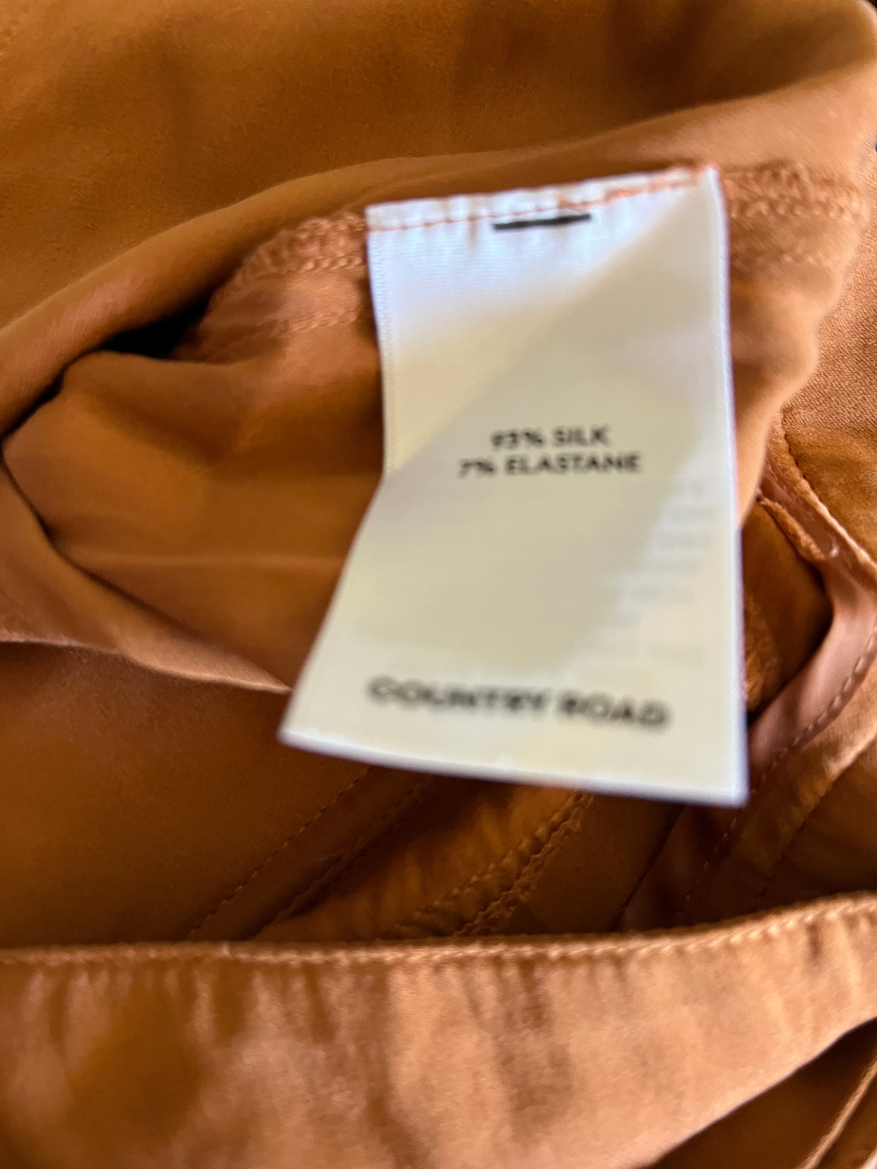 Country Road Rust Silk Blend Cargo Jogger Pants Size 12 — photo 6 of 6