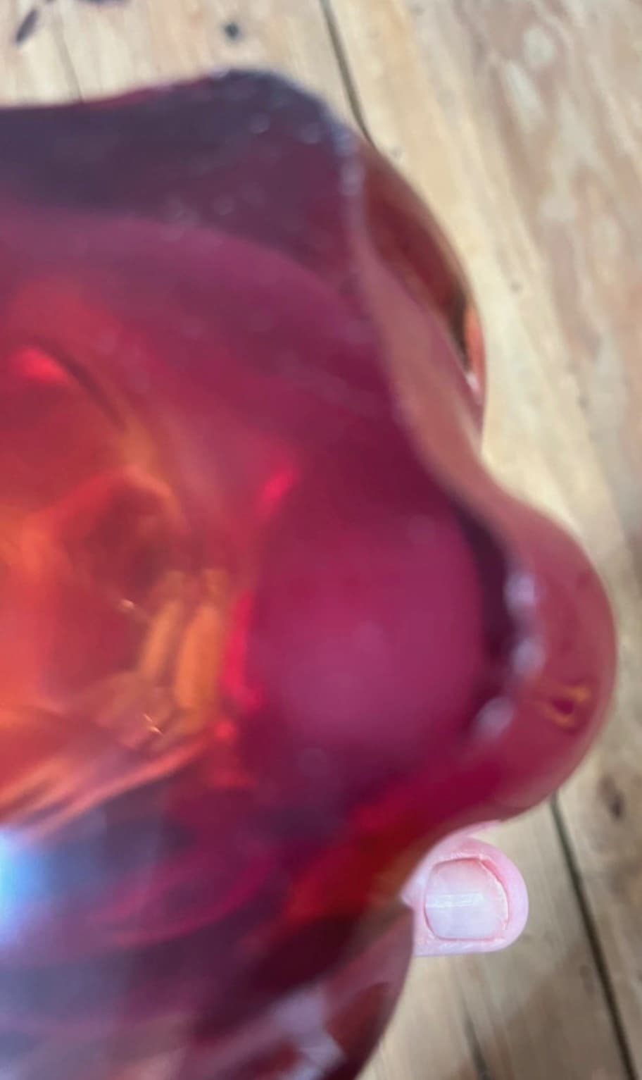 Crafty Sweden Art Glass Vase Red Clear Swung Style Vintage — photo 8 of 11