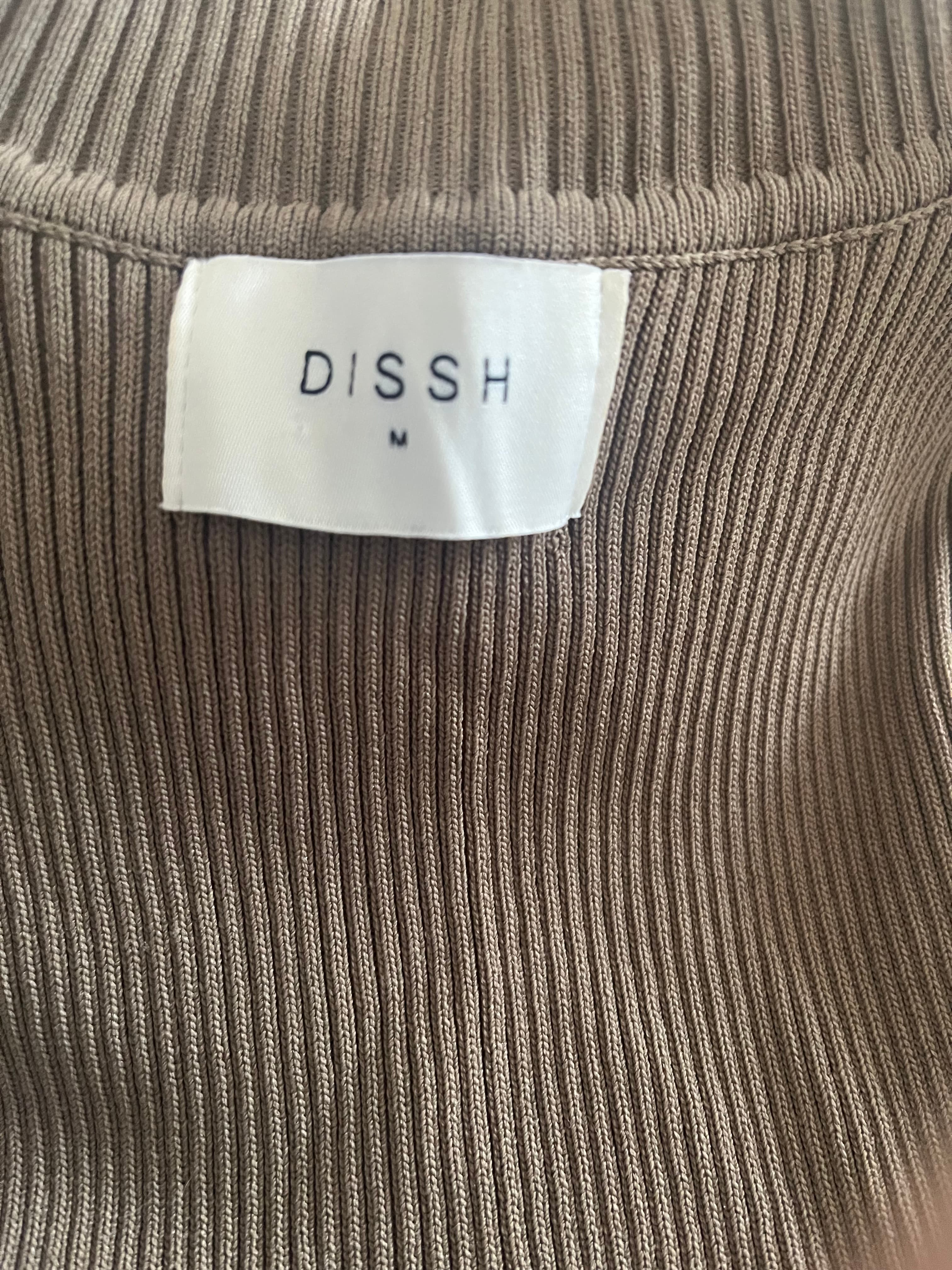 DISSH Ribbed Knit Long Sleeve Midi Dress Brown Size M — photo 5 of 6