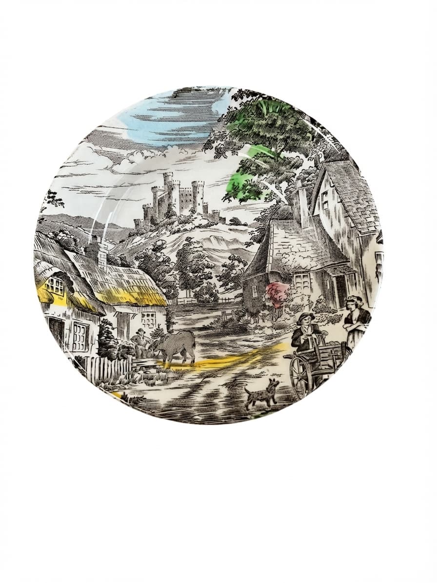 Enoch Wedgwood (Tunstall) Ltd. (Tunstall) Ltd. Old English Village Saucer Staffordshire Ceramic — photo 1 of 3
