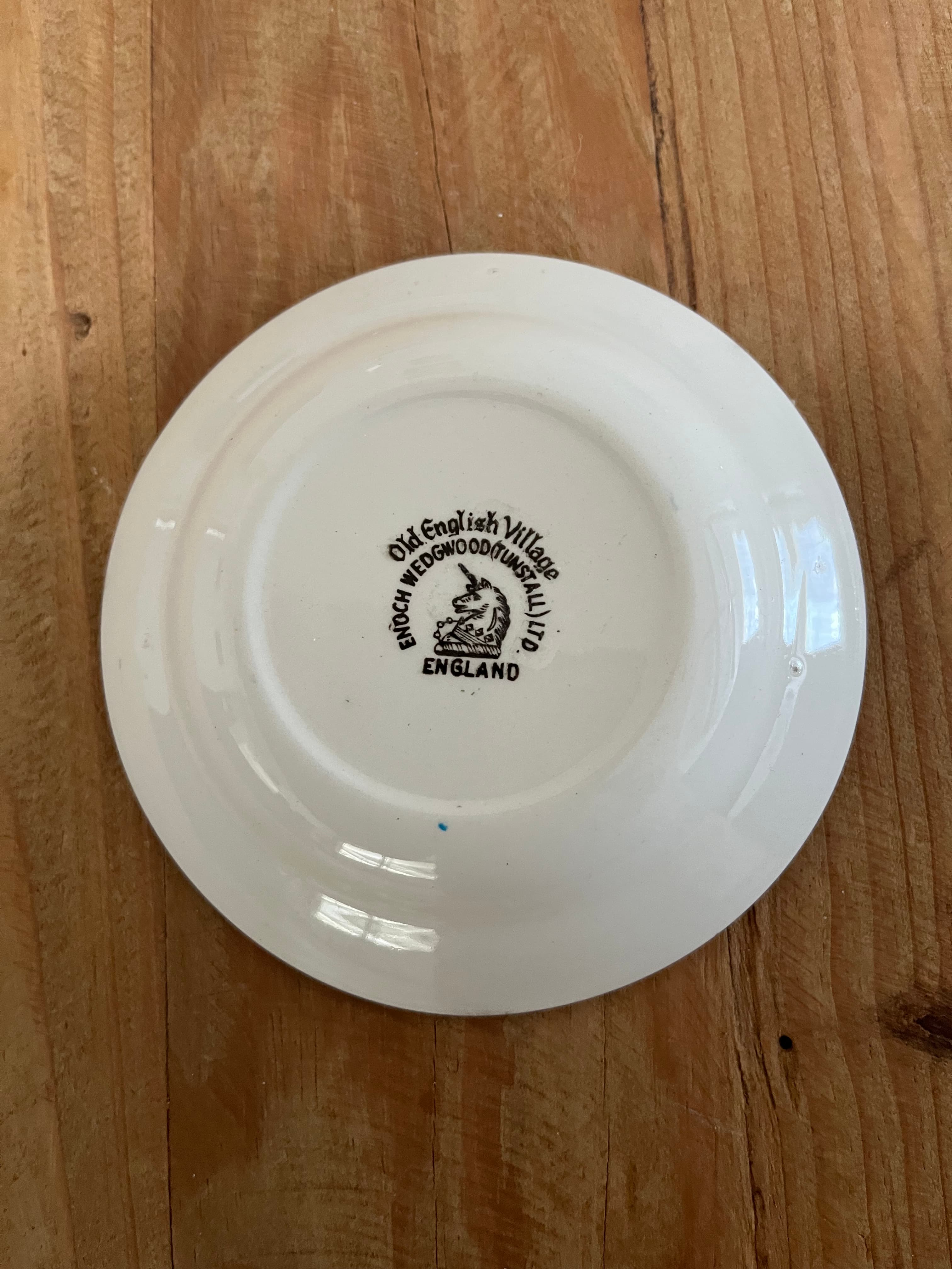 Enoch Wedgwood (Tunstall) Ltd. (Tunstall) Ltd. Old English Village Saucer Staffordshire Ceramic — photo 2 of 3