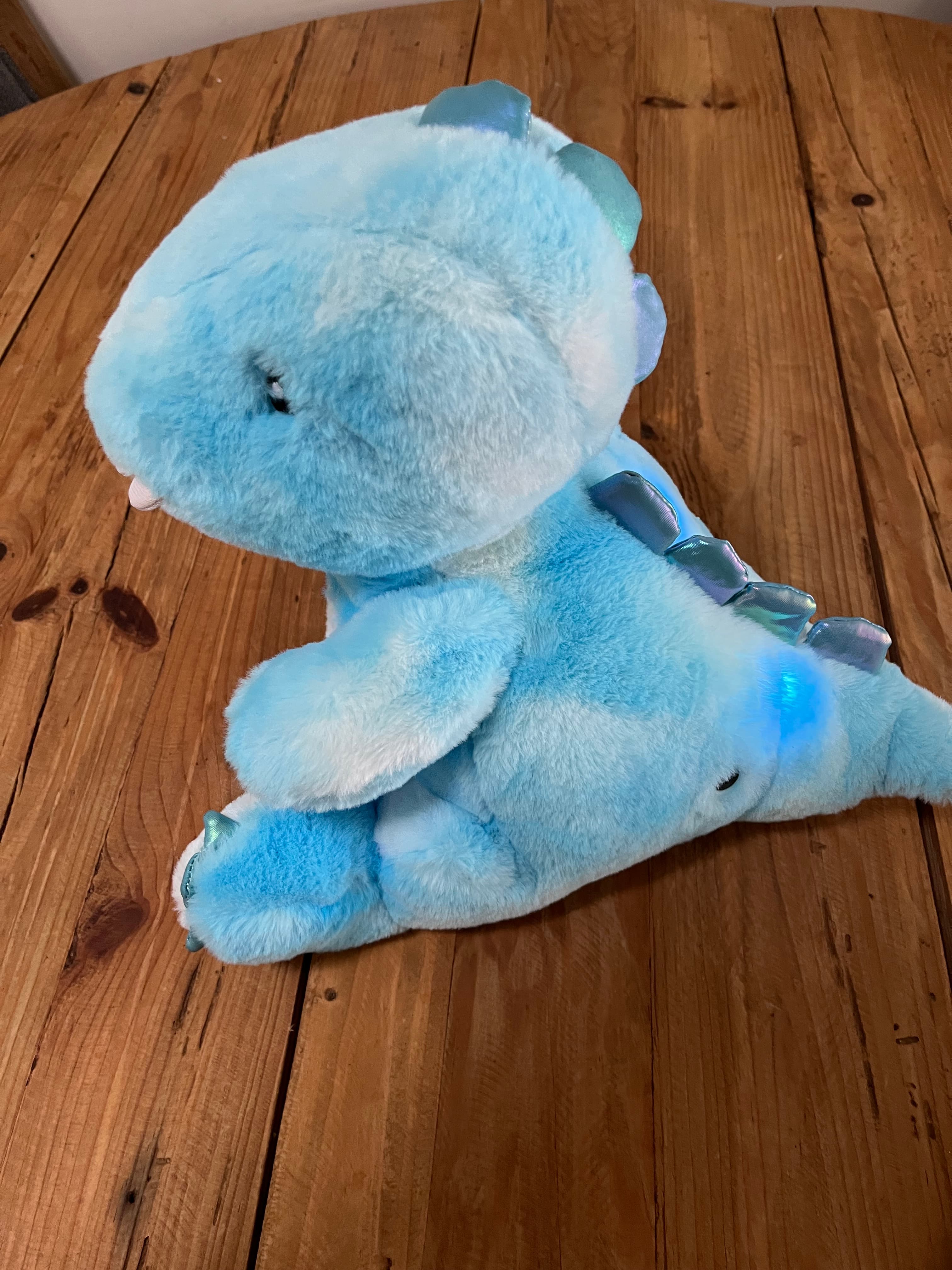 F.A.O SCHWARZ Glow Brights Blue Dinosaur Plush Toy With Sound & Light — photo 3 of 13