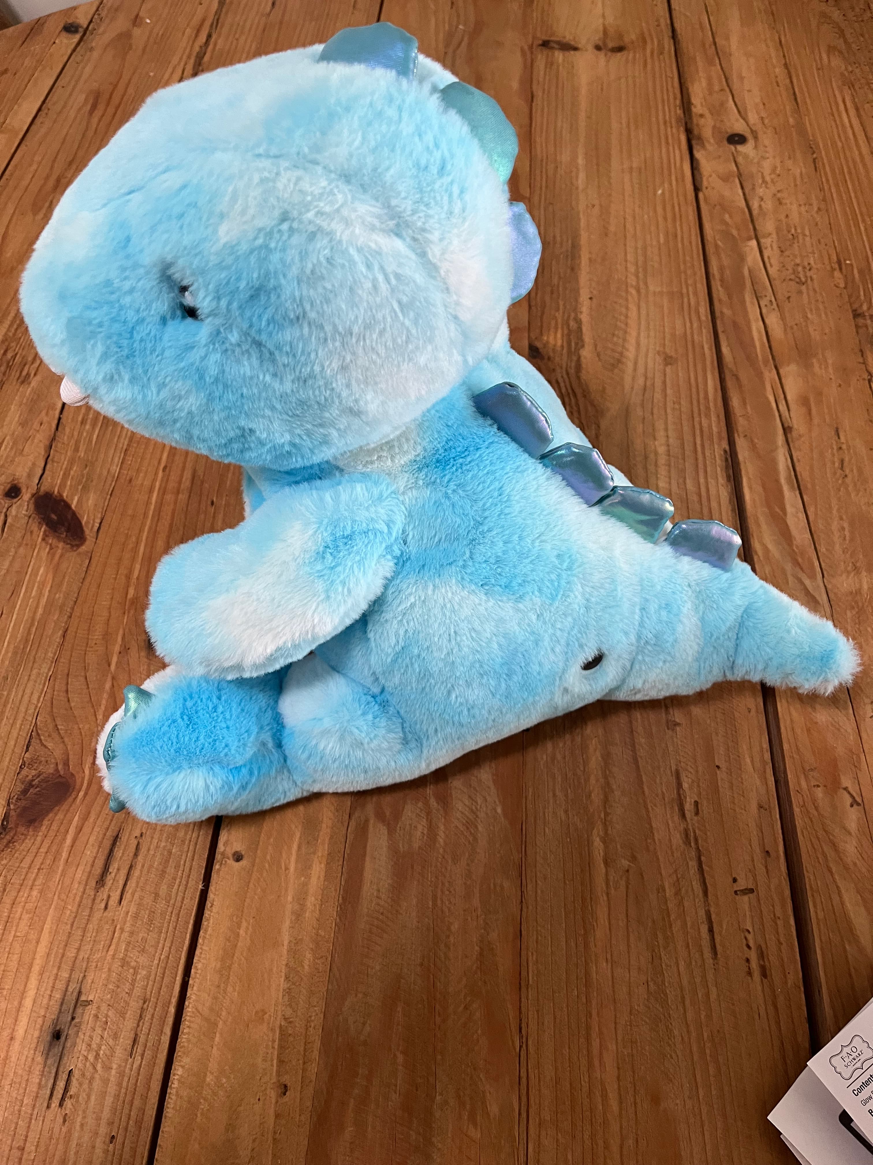 F.A.O SCHWARZ Glow Brights Blue Dinosaur Plush Toy With Sound & Light — photo 5 of 13