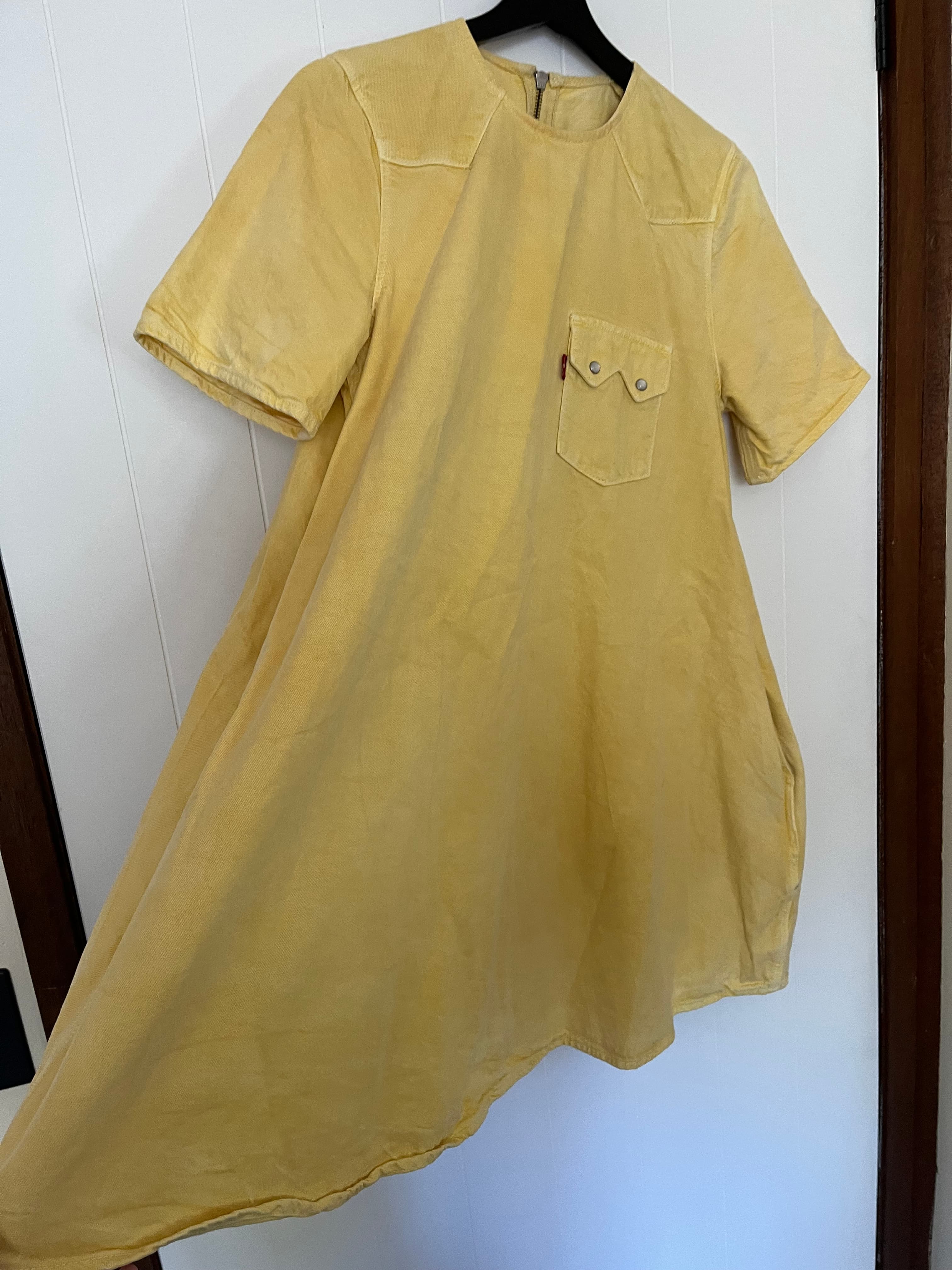 Ganni x Levi Strauss & Co. / Ganni Yellow Denim Western Tunic Dress Size S — photo 2 of 6