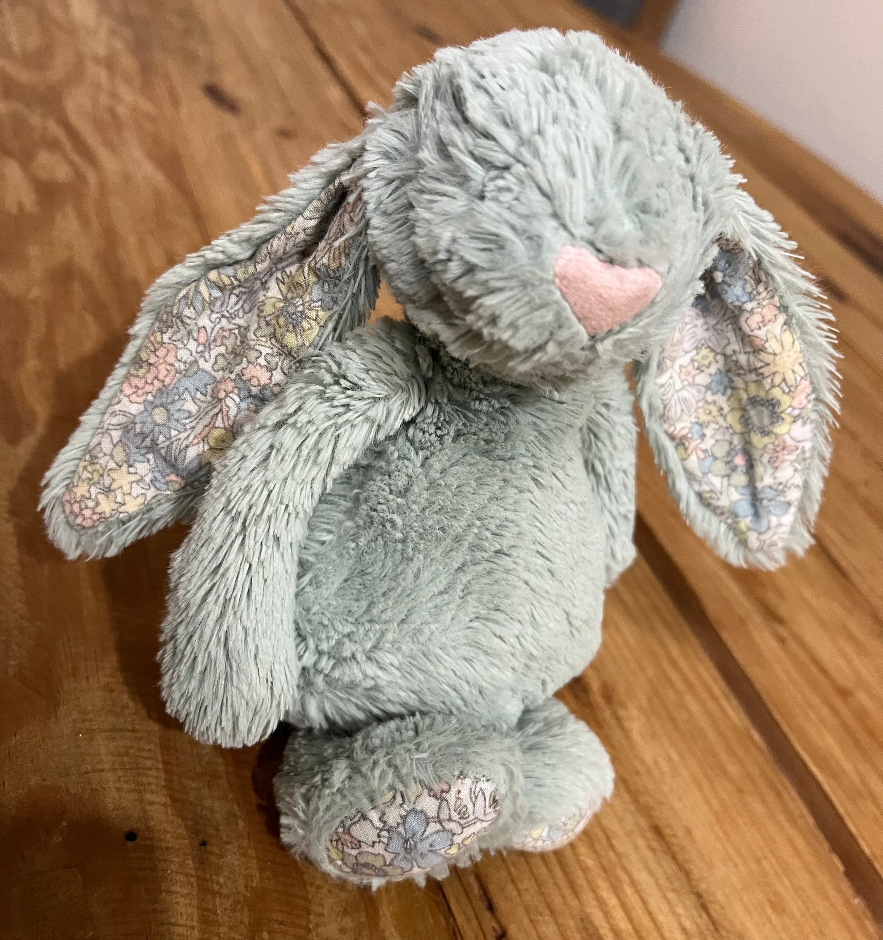Jellycat Bashful Bunny Small Blossom Sage Green Floral Plush Toy - Retired — photo 3 of 9