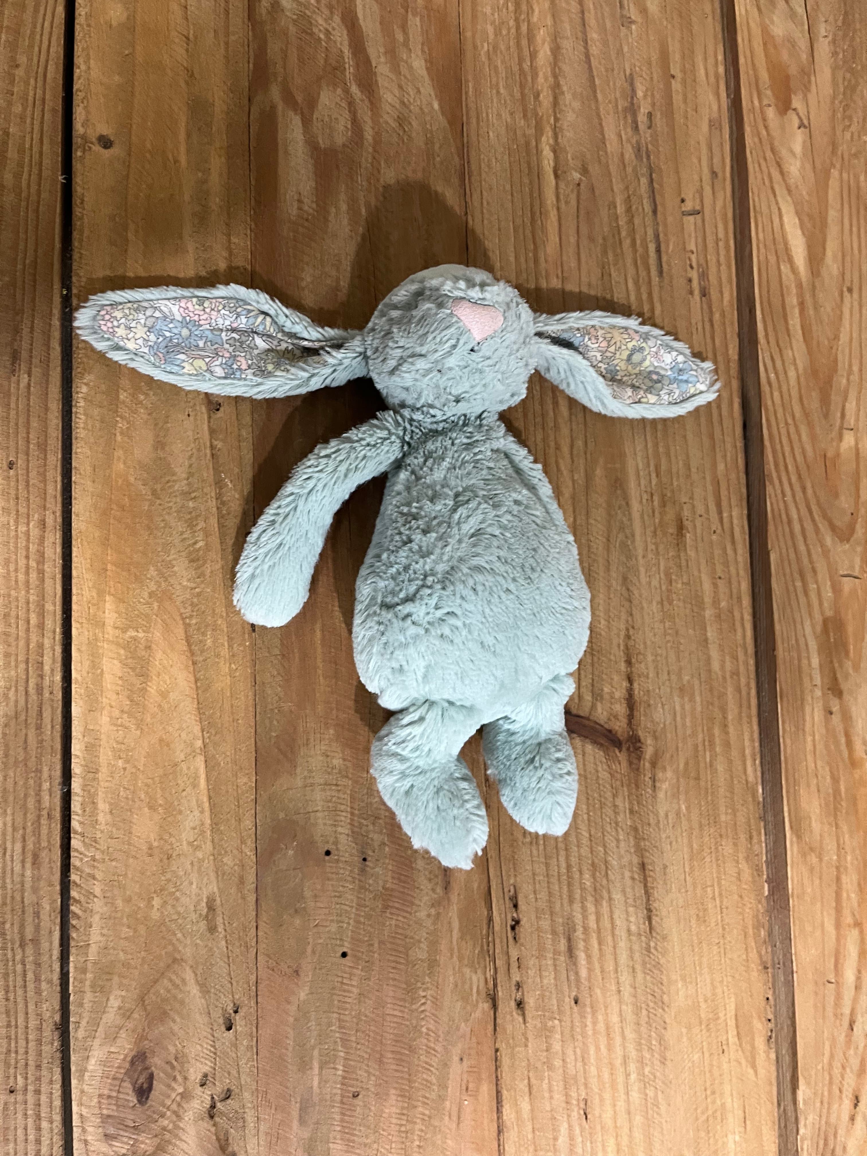 Jellycat Retired Small Blossom Sage Bashful Bunny Plush With Floral Ears — photo 2 of 9