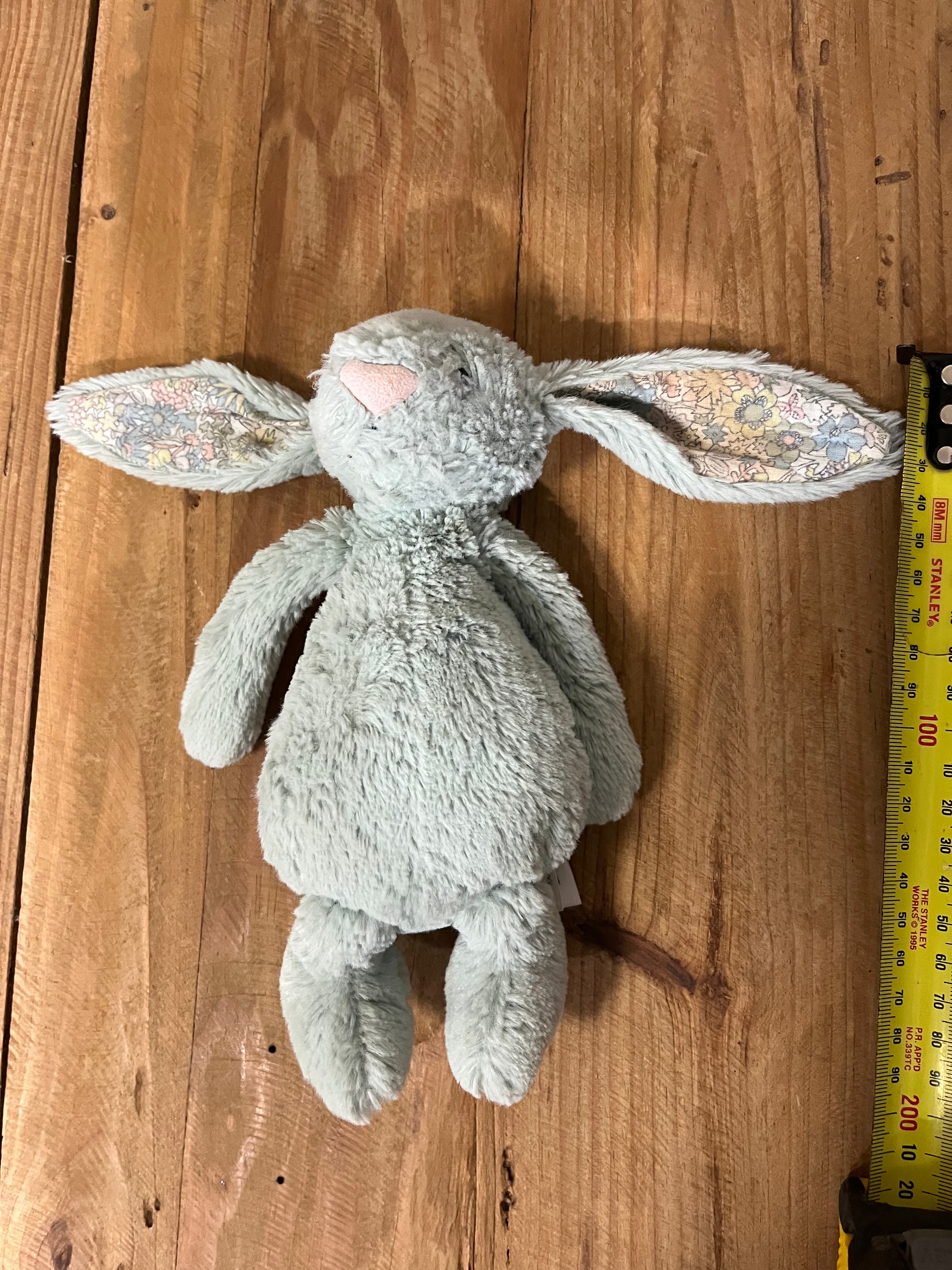 Jellycat Retired Small Blossom Sage Bashful Bunny Plush With Floral Ears — photo 3 of 9