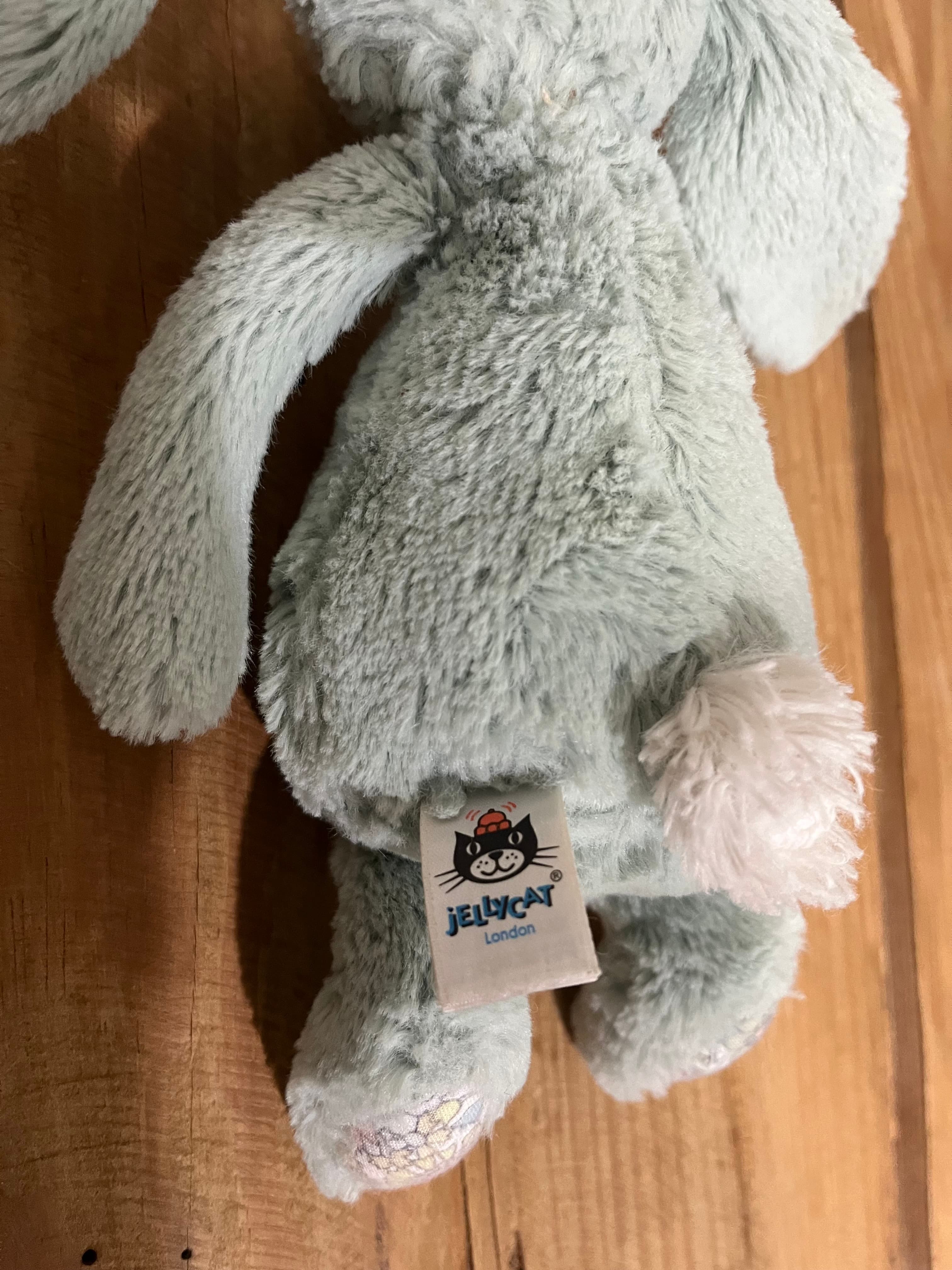 Jellycat Retired Small Blossom Sage Bashful Bunny Plush With Floral Ears — photo 6 of 9