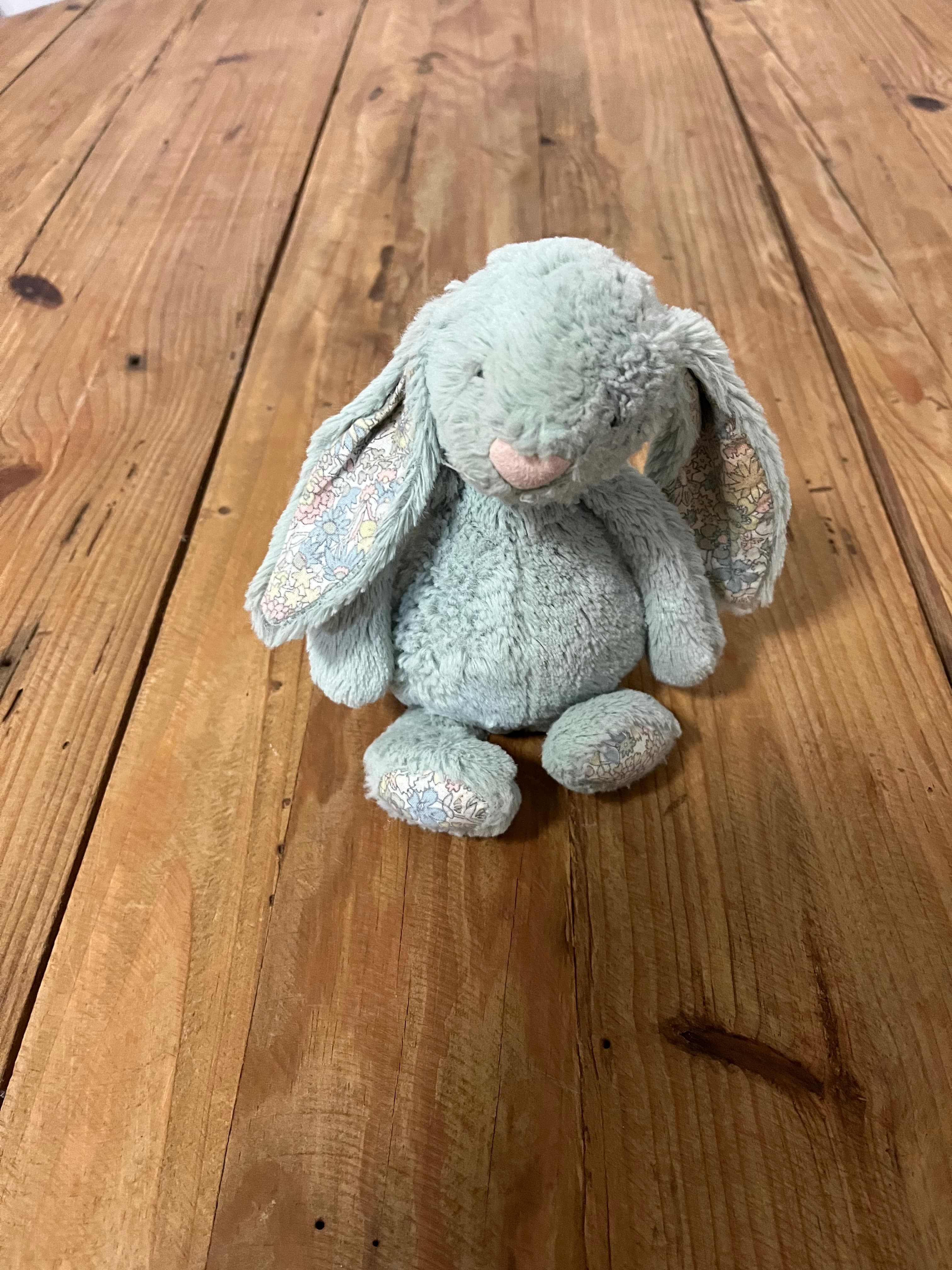 Jellycat Retired Small Blossom Sage Bashful Bunny Plush With Floral Ears — photo 9 of 9
